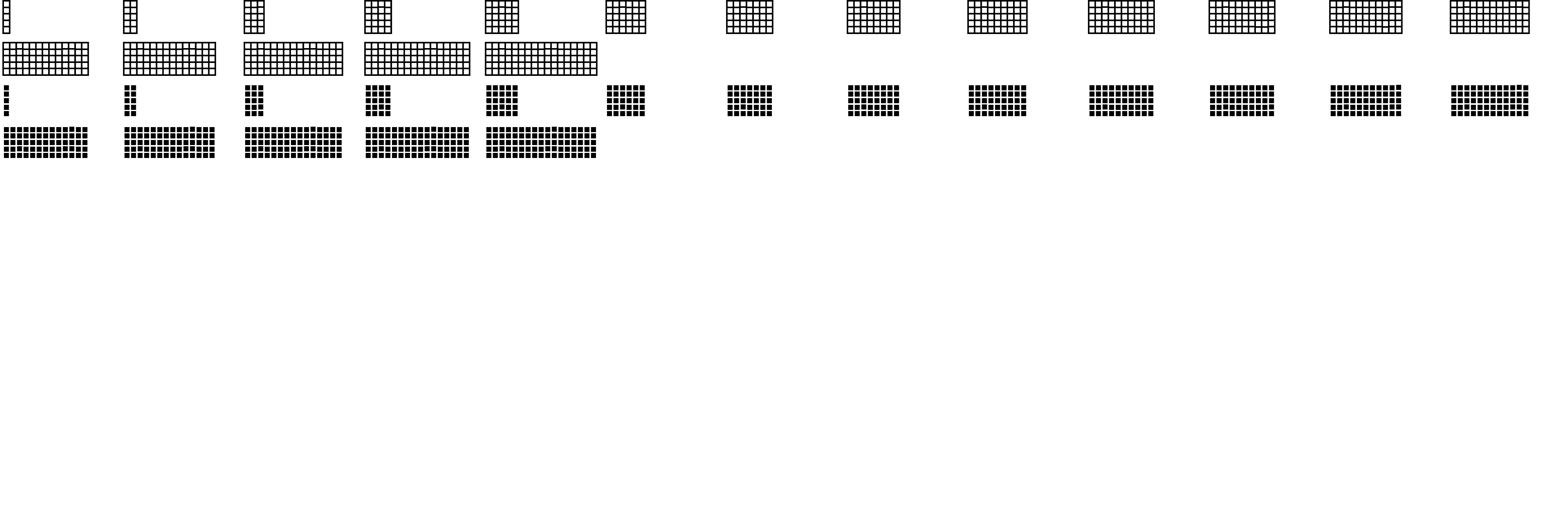 Шрифт Pica Hole - Grids