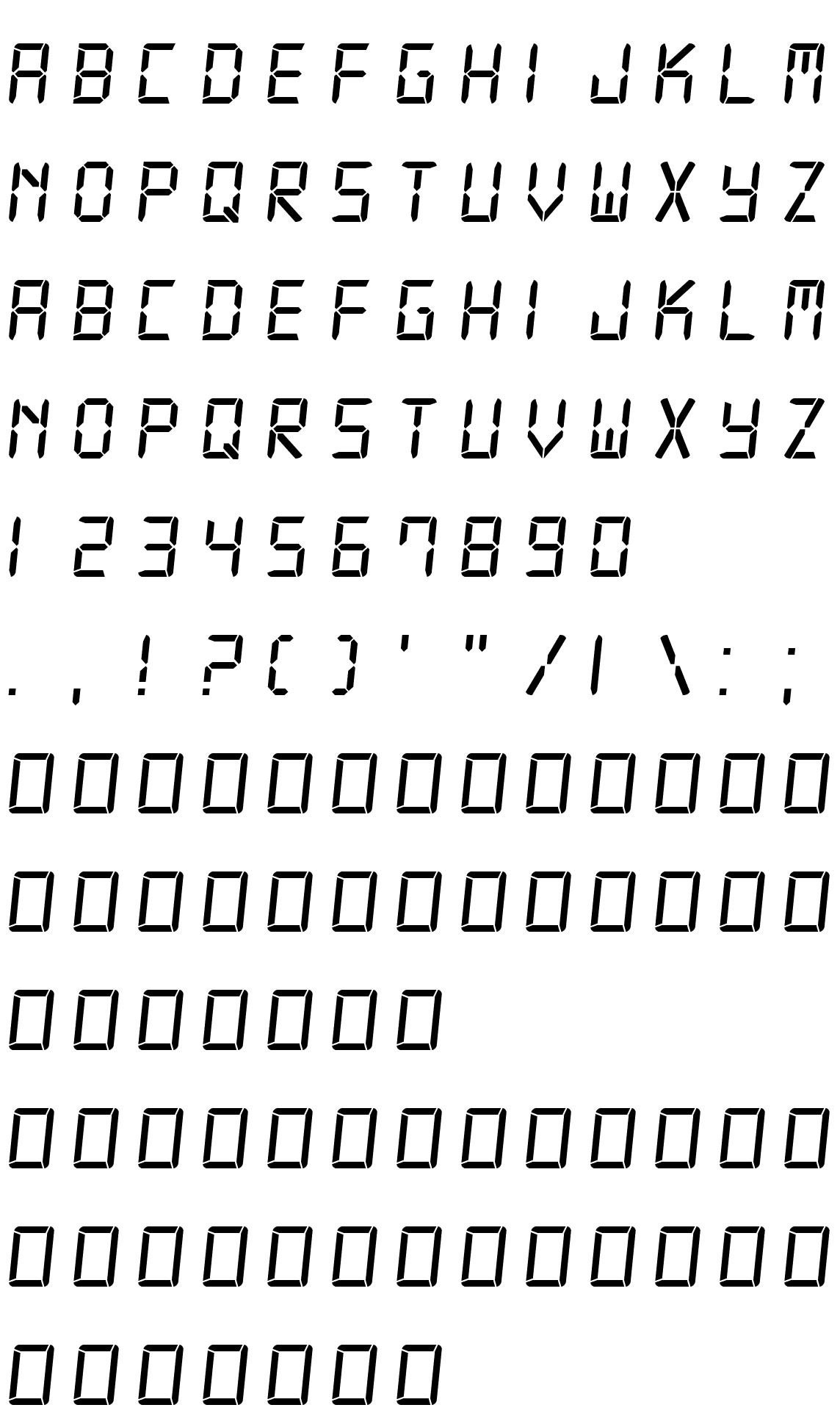 Шрифт Digital-7 Italic