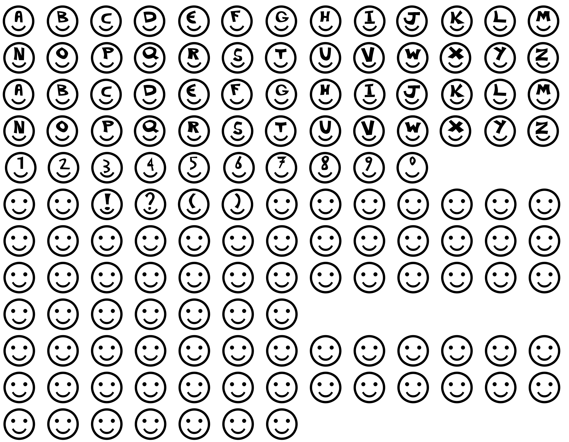 Шрифт Smiley Faces