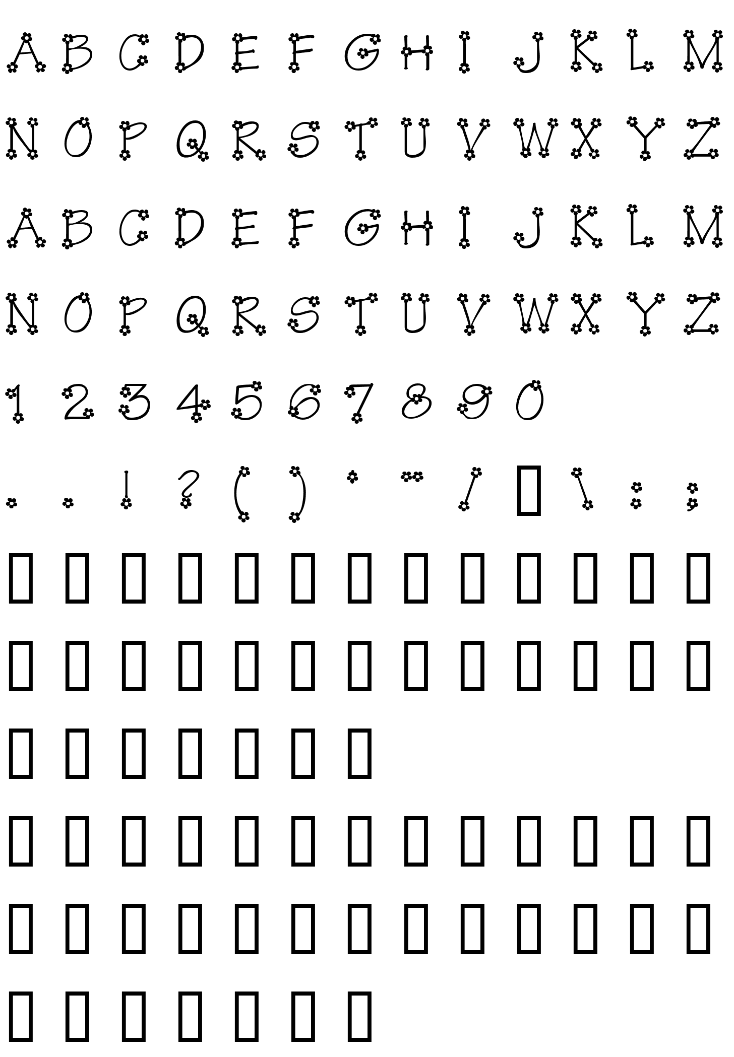 Шрифт KR Flower Power