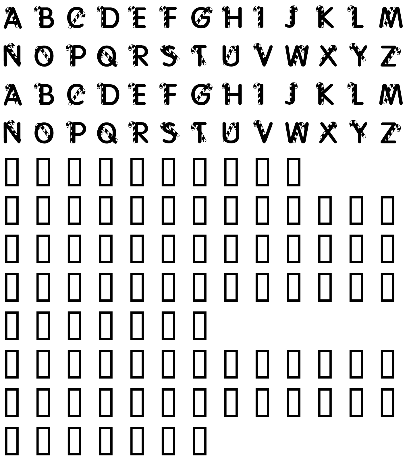 Шрифт KR Cane Letters