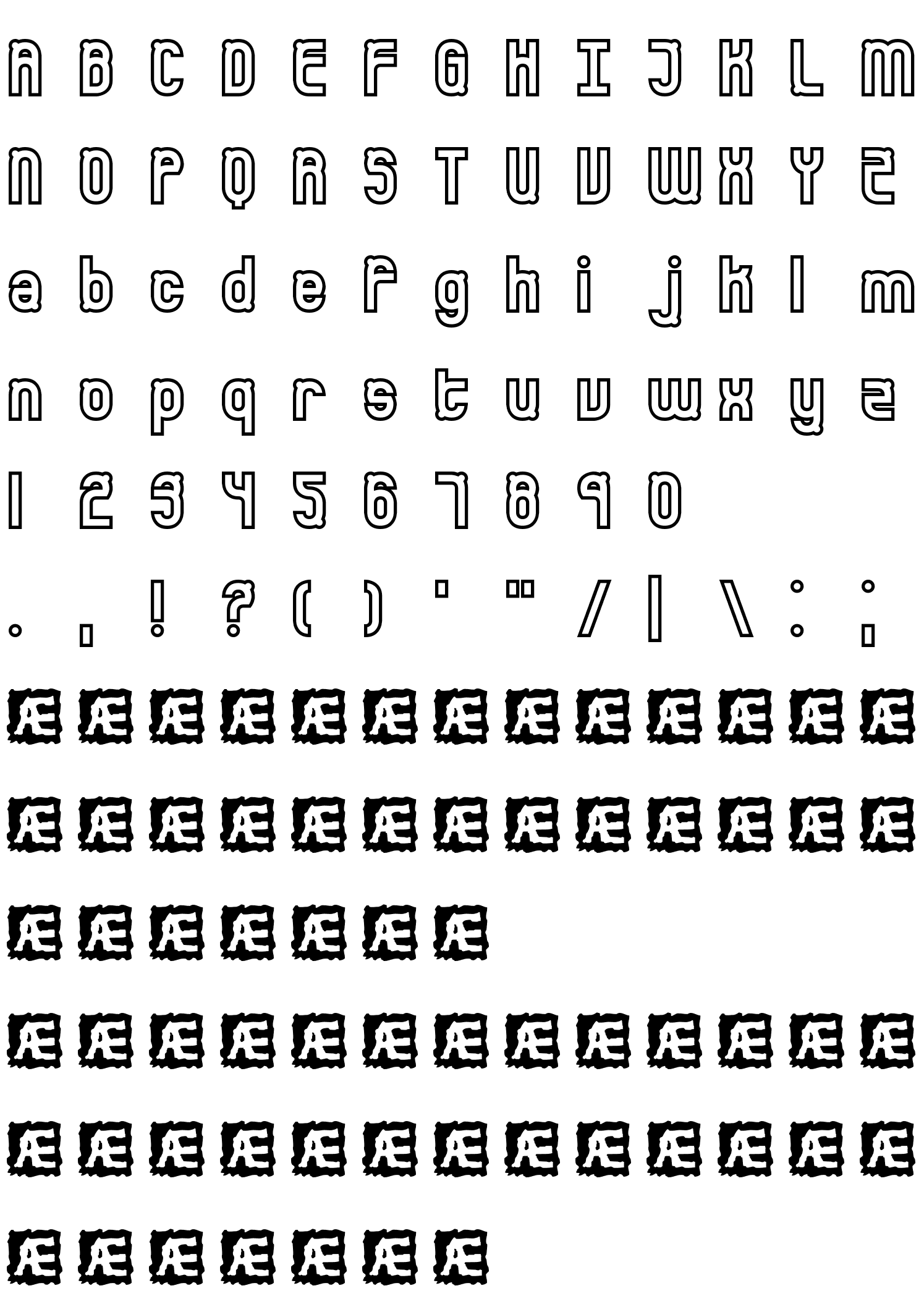 Шрифт Bumped BRK