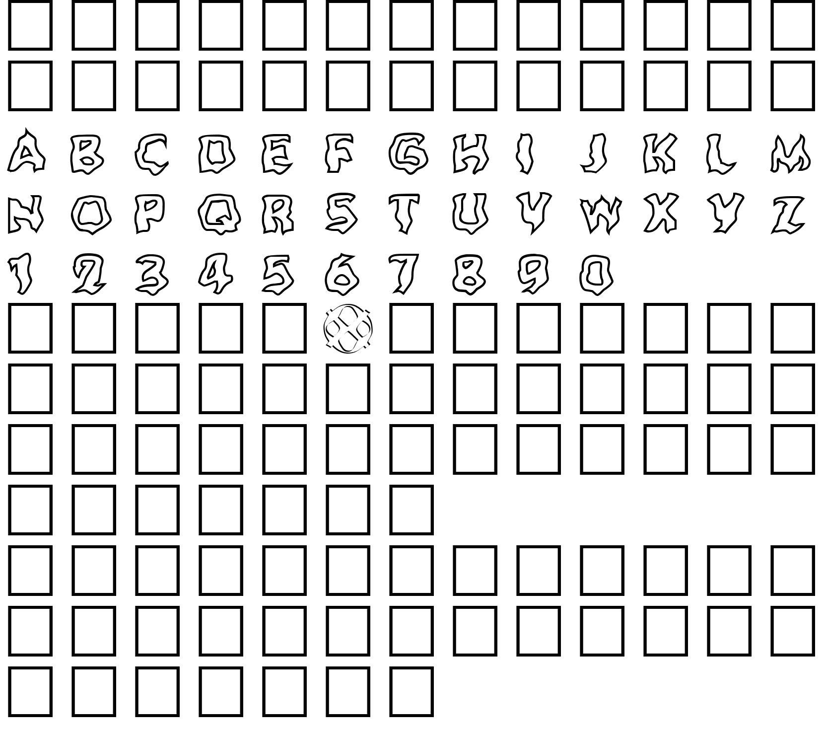 Шрифт Ghoul Outline
