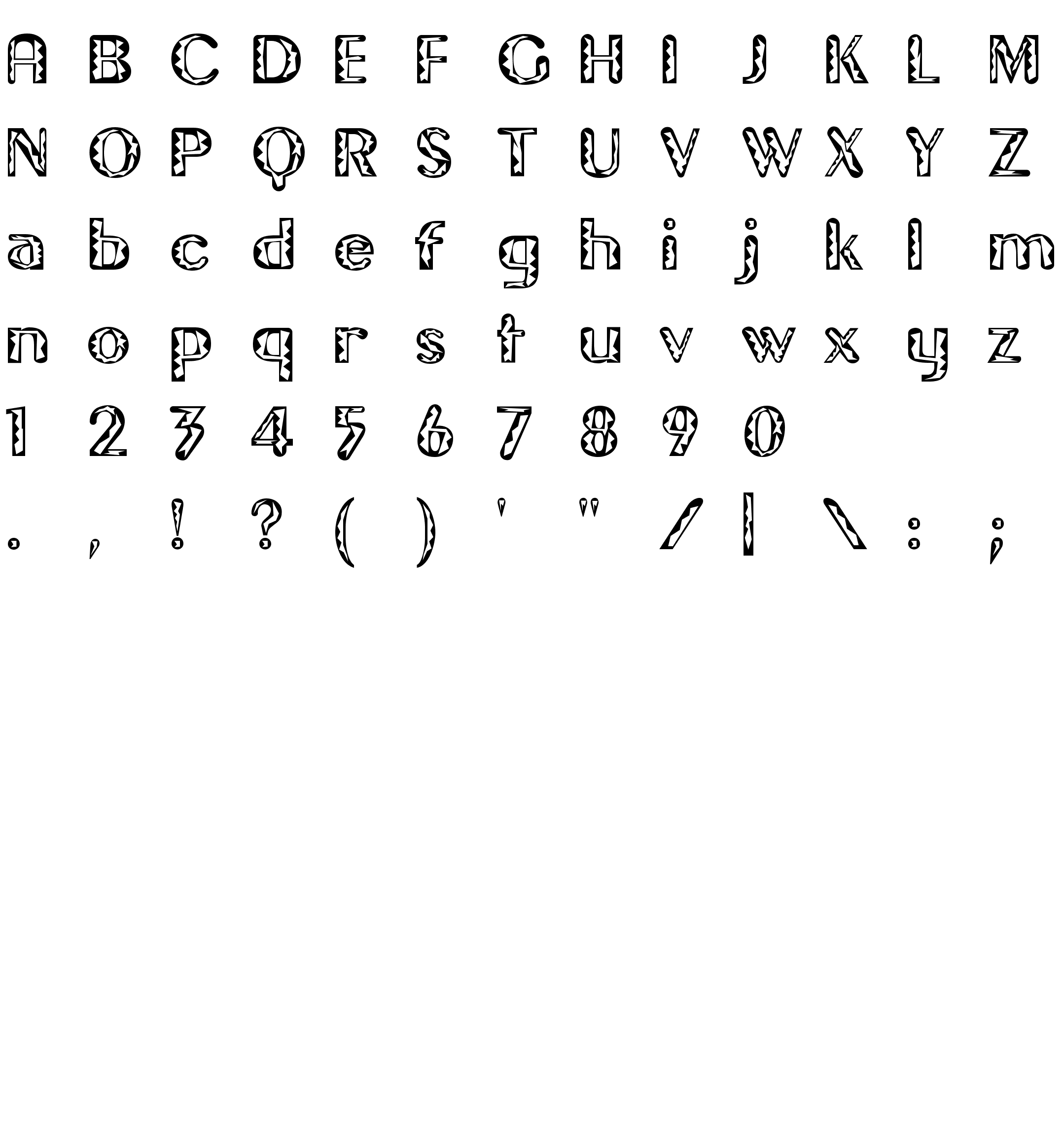 Шрифт Gilgongo Tiki