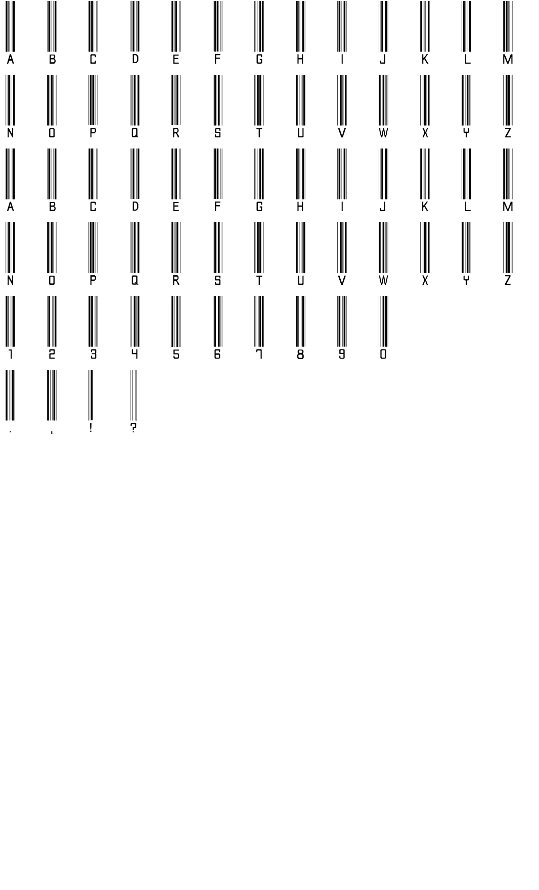 Шрифт barcode font