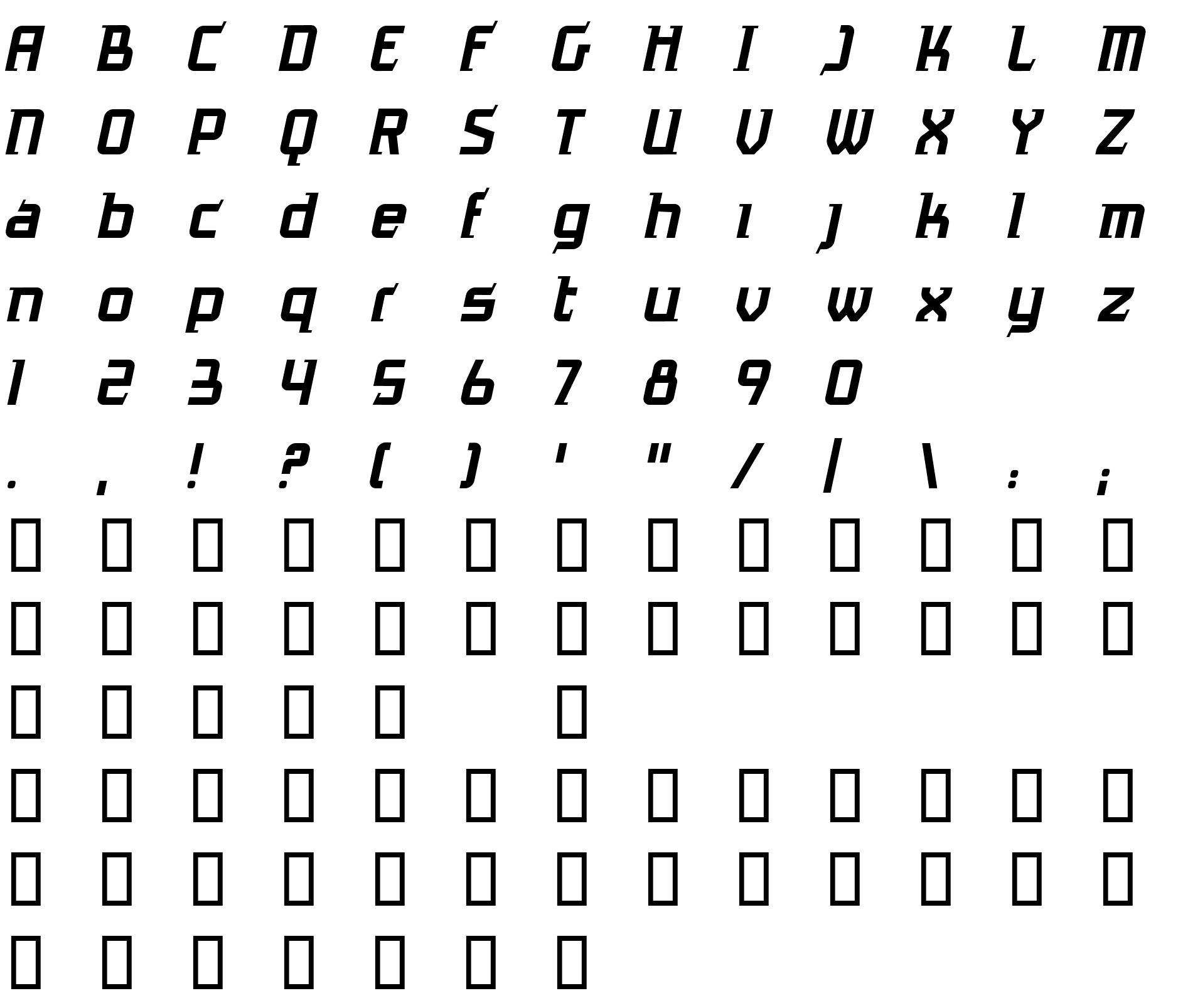 Шрифт Antigrav BB Italic