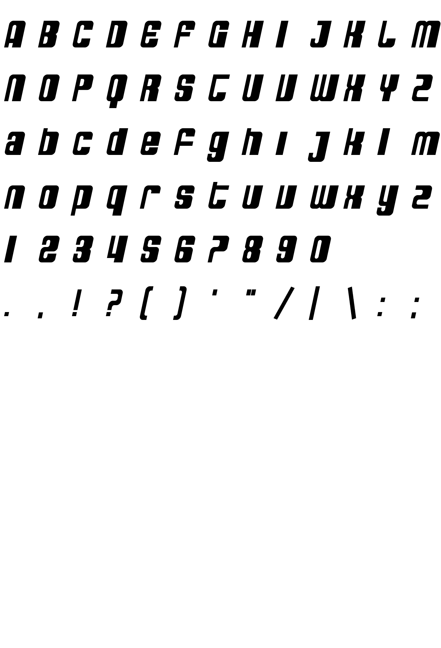 Шрифт SF DecoTechno Bold Oblique