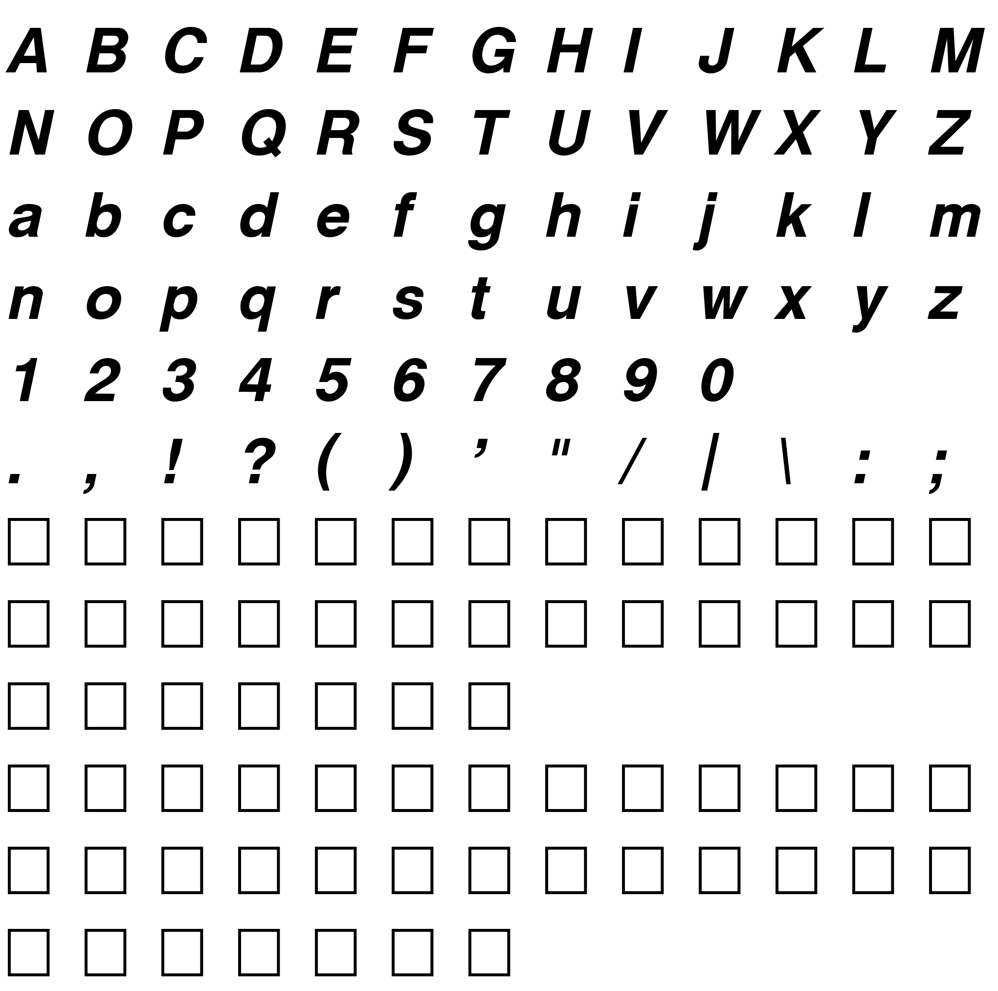 Шрифт Cyrvetica Bold Oblique