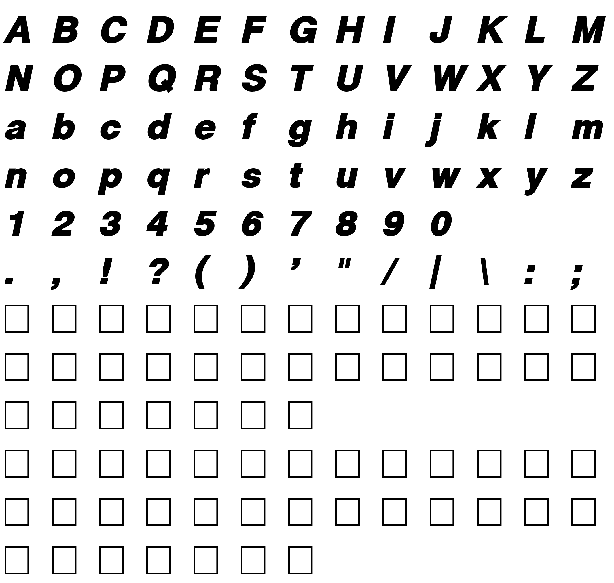 Шрифт Cyrvetica Extra Bold Oblique