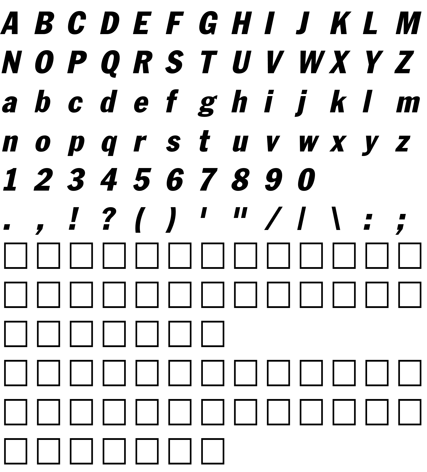 Шрифт FagotCondensed Italic