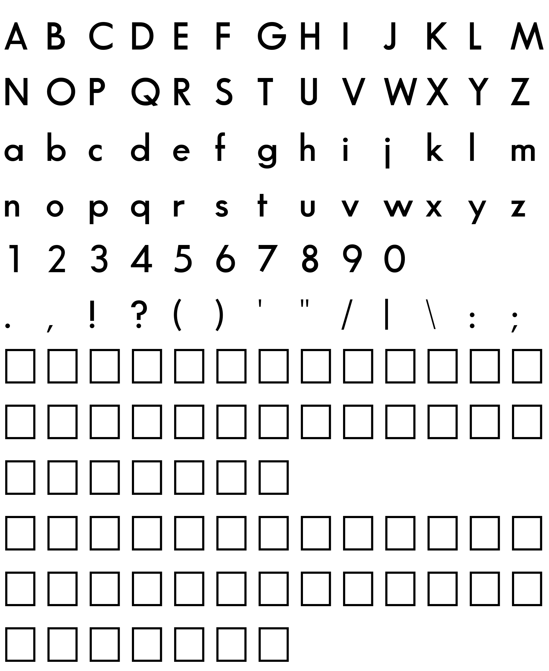 Шрифт GlasnostDemibold Regular