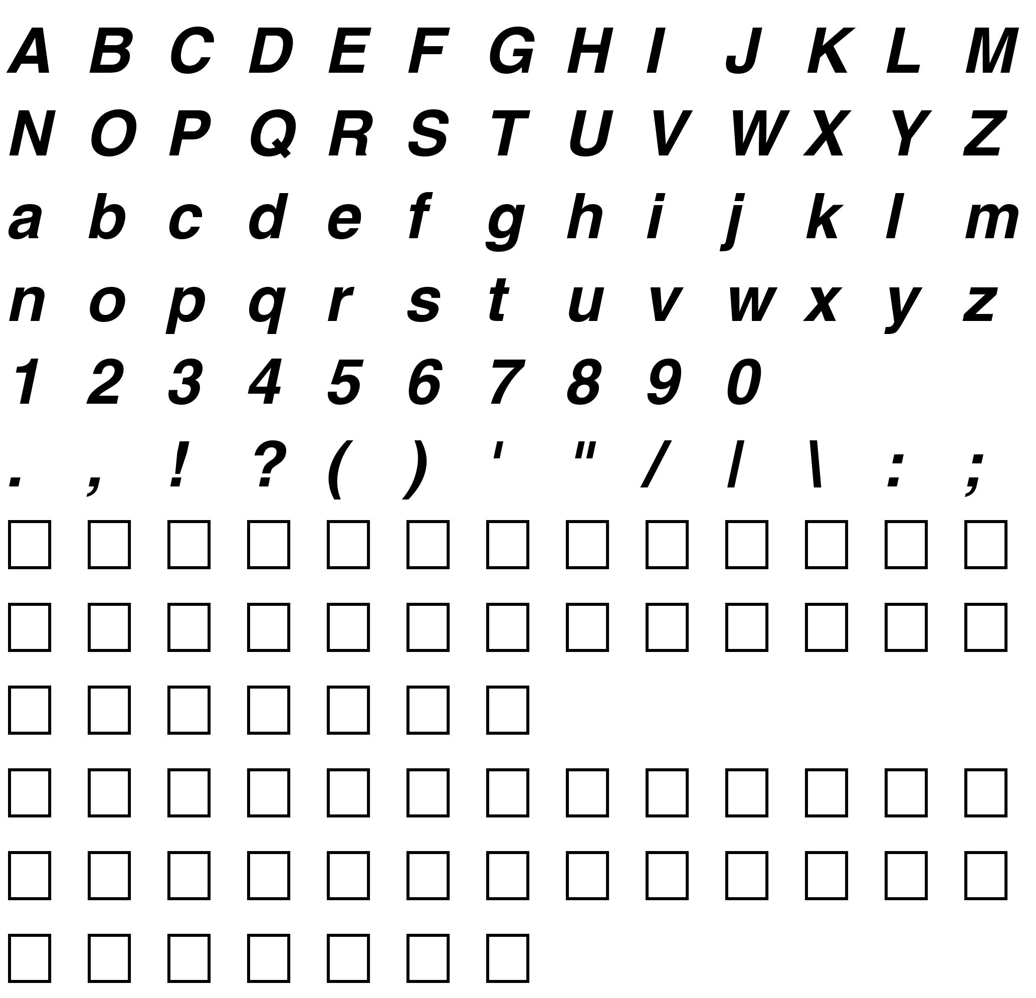 Шрифт Helvetica Cyrillic Bold Oblique