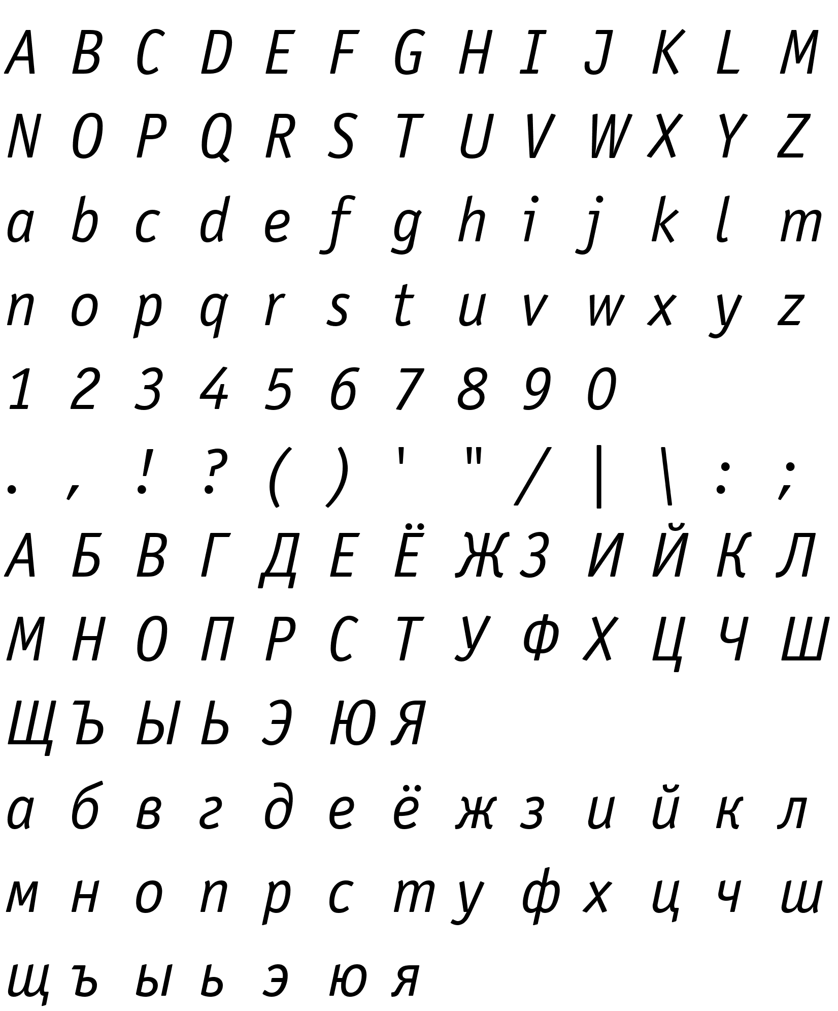 Шрифт OfficinaSansWinCTT Italic