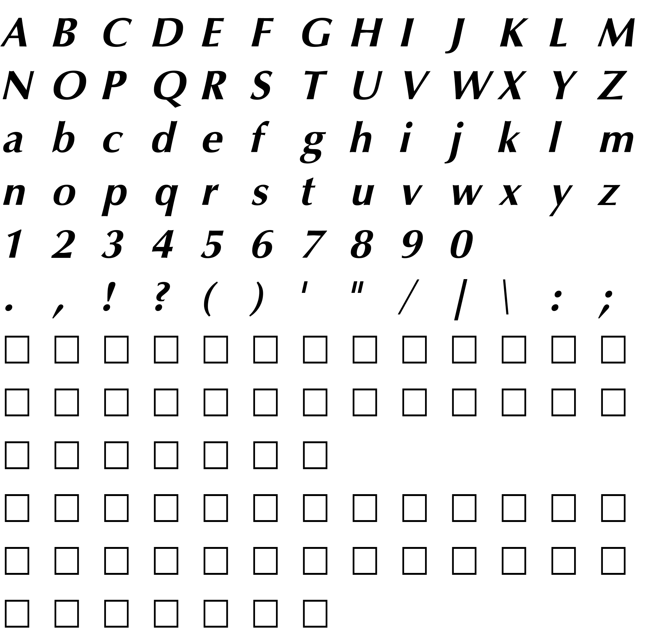 Шрифт Opium Bold Italic