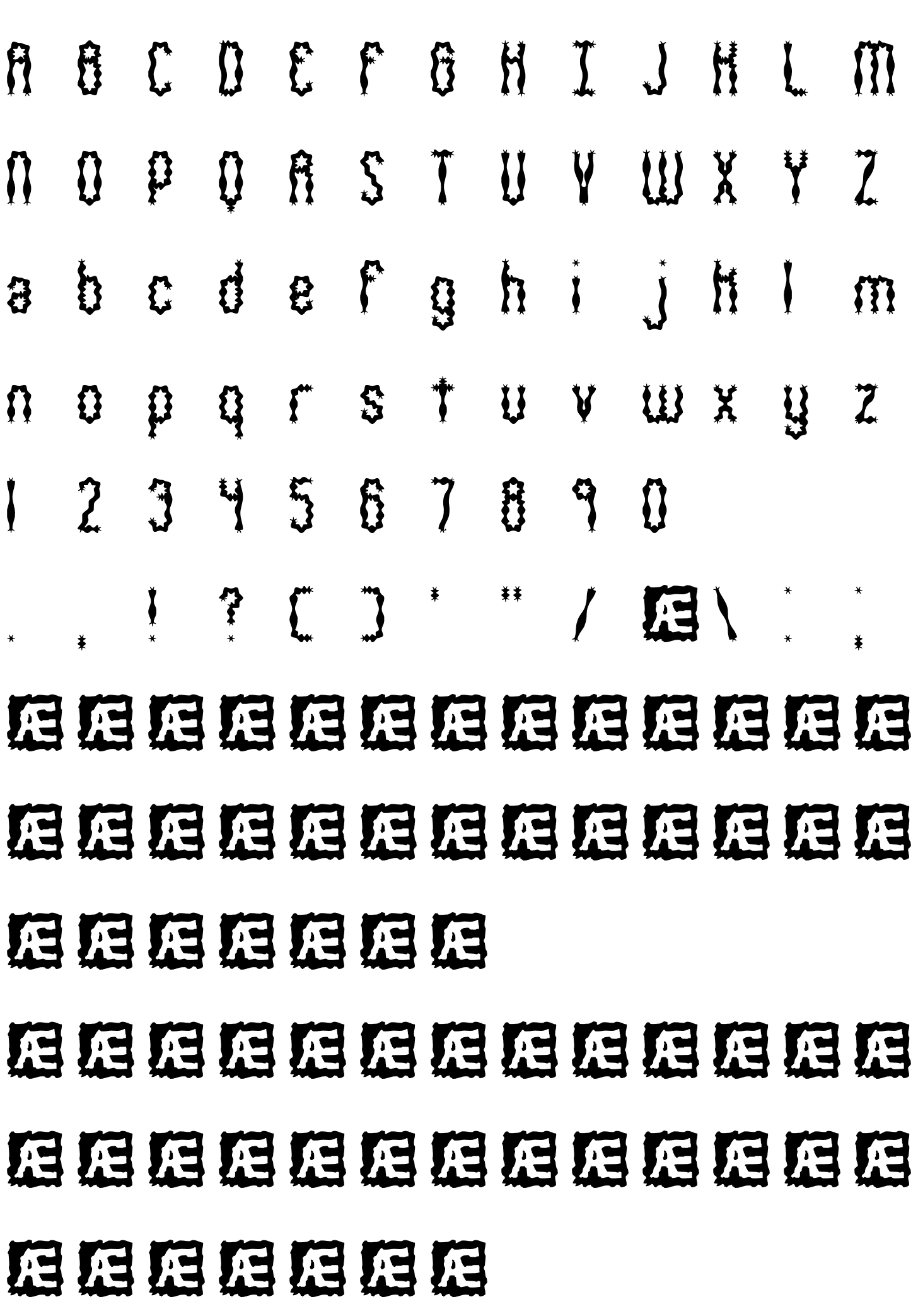 Шрифт Wiggly Squiggly -BRK-