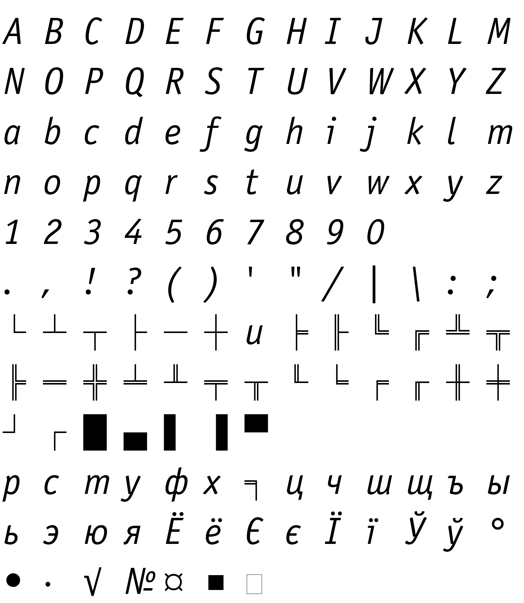 Шрифт OfficinaSansDOSCTT Italic