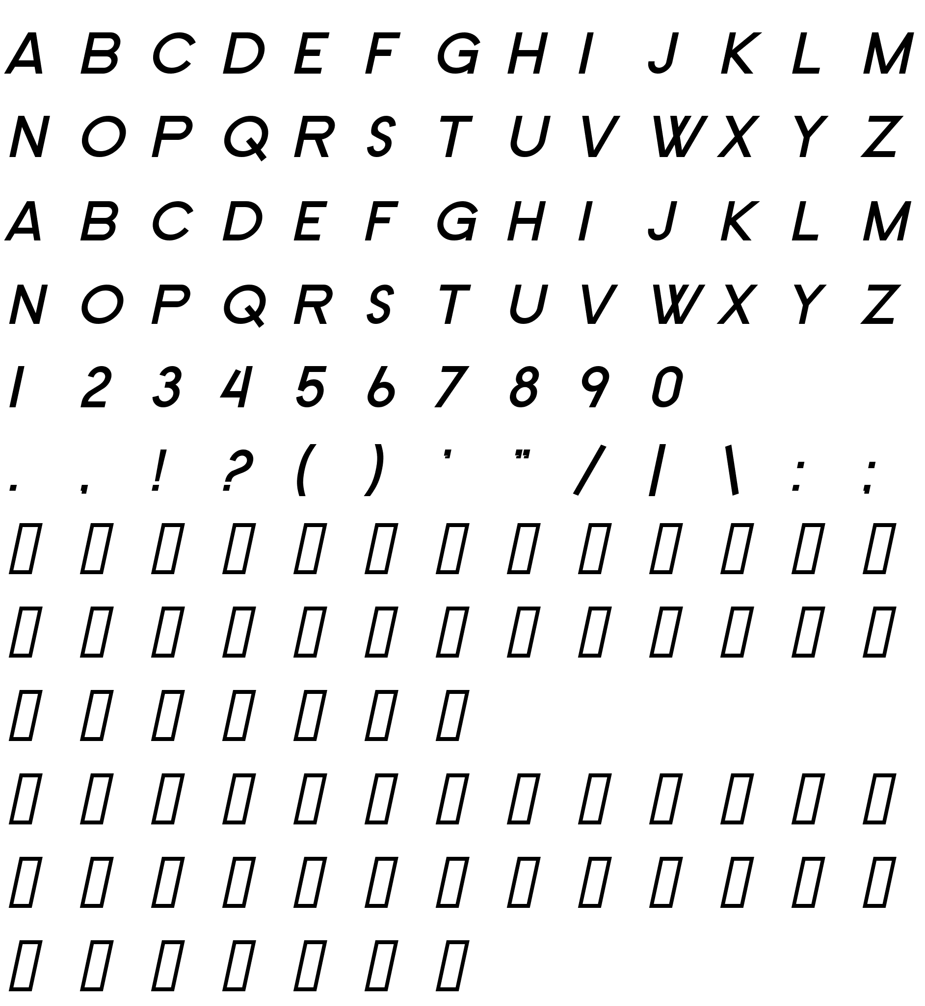 Шрифт SF Old Republic SC Bold Italic