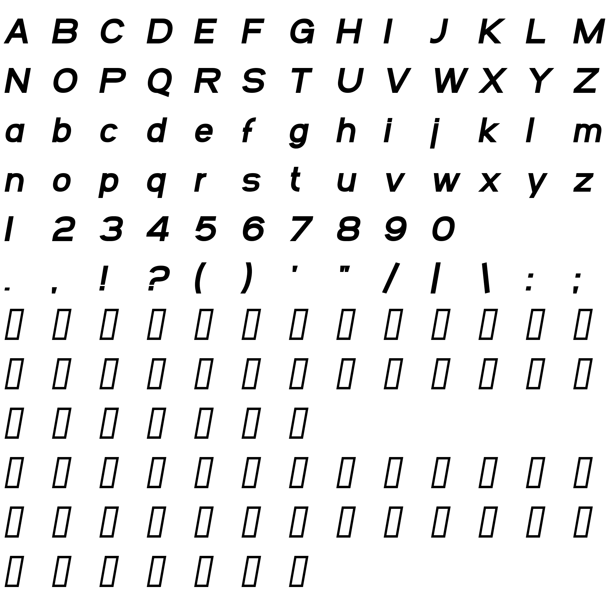 Шрифт SF Arborcrest Heavy Oblique