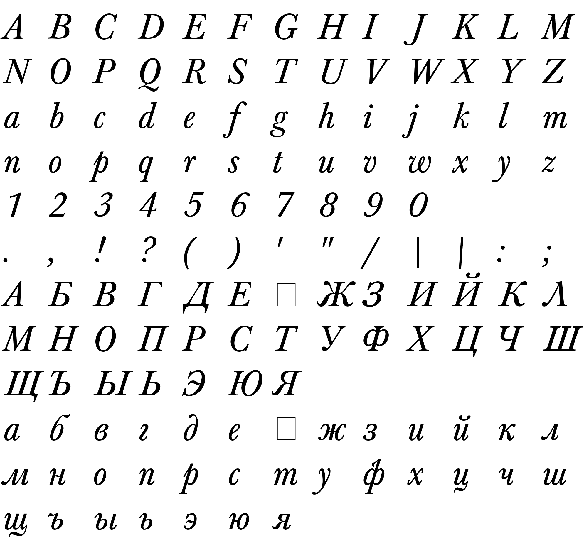 Шрифт Baskerville_A.Z_PS Normal-Italic