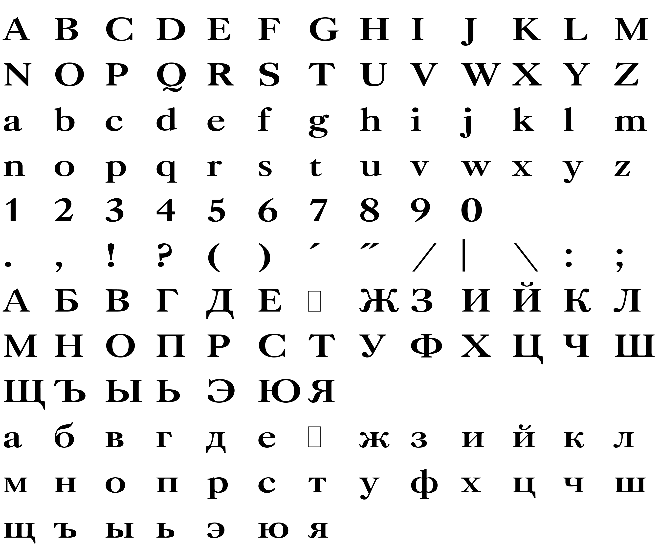 Шрифт Caslon Bold:001.001