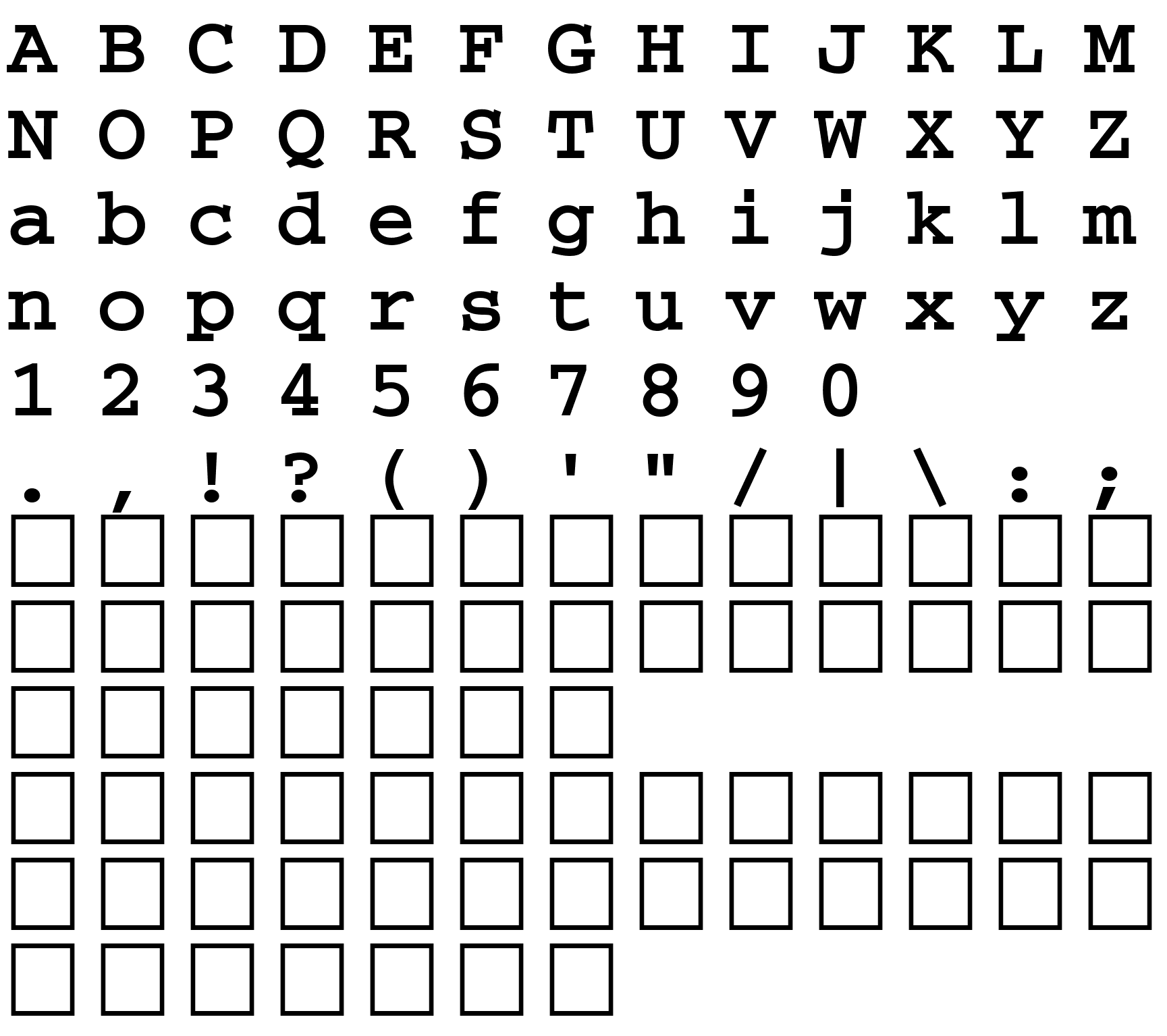 Шрифт CourierTM Bold