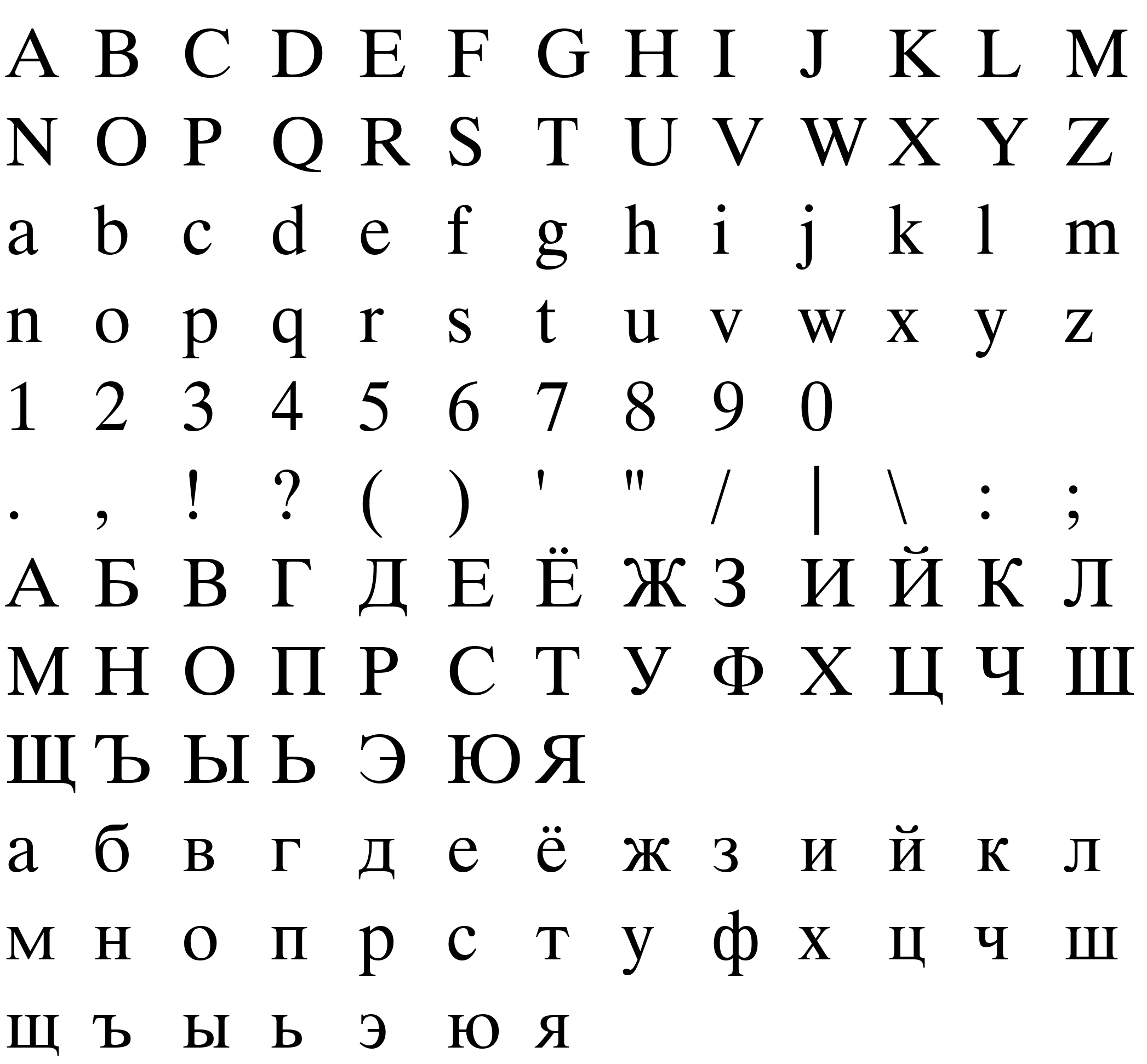 Шрифт Dutch 801 Cyrillic BT