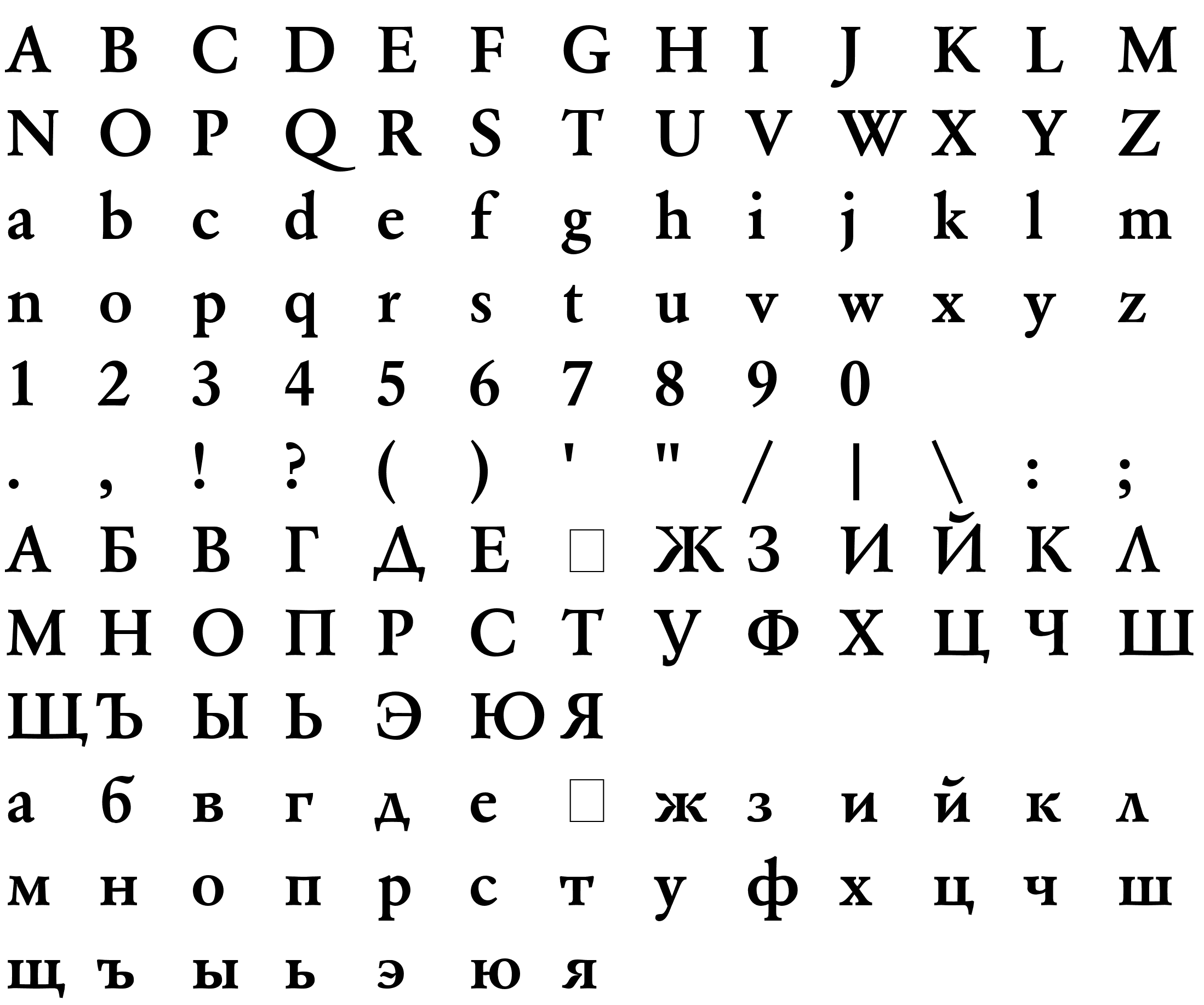 Шрифт Garamond_A.Z_PS Bold