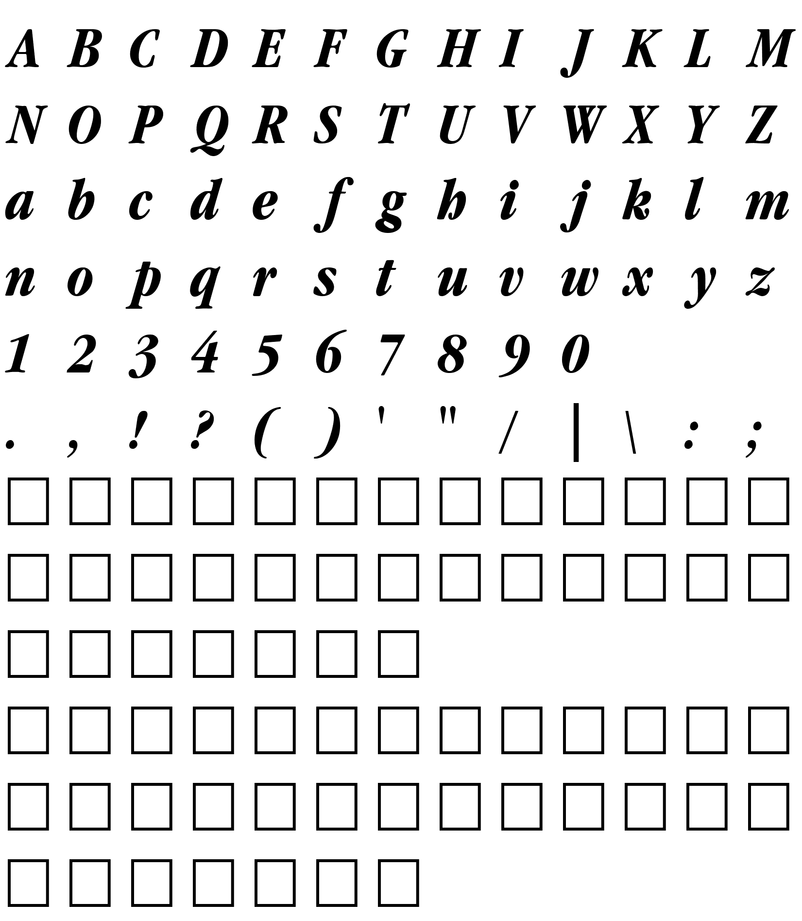 Шрифт Garamondcond Bold Italic