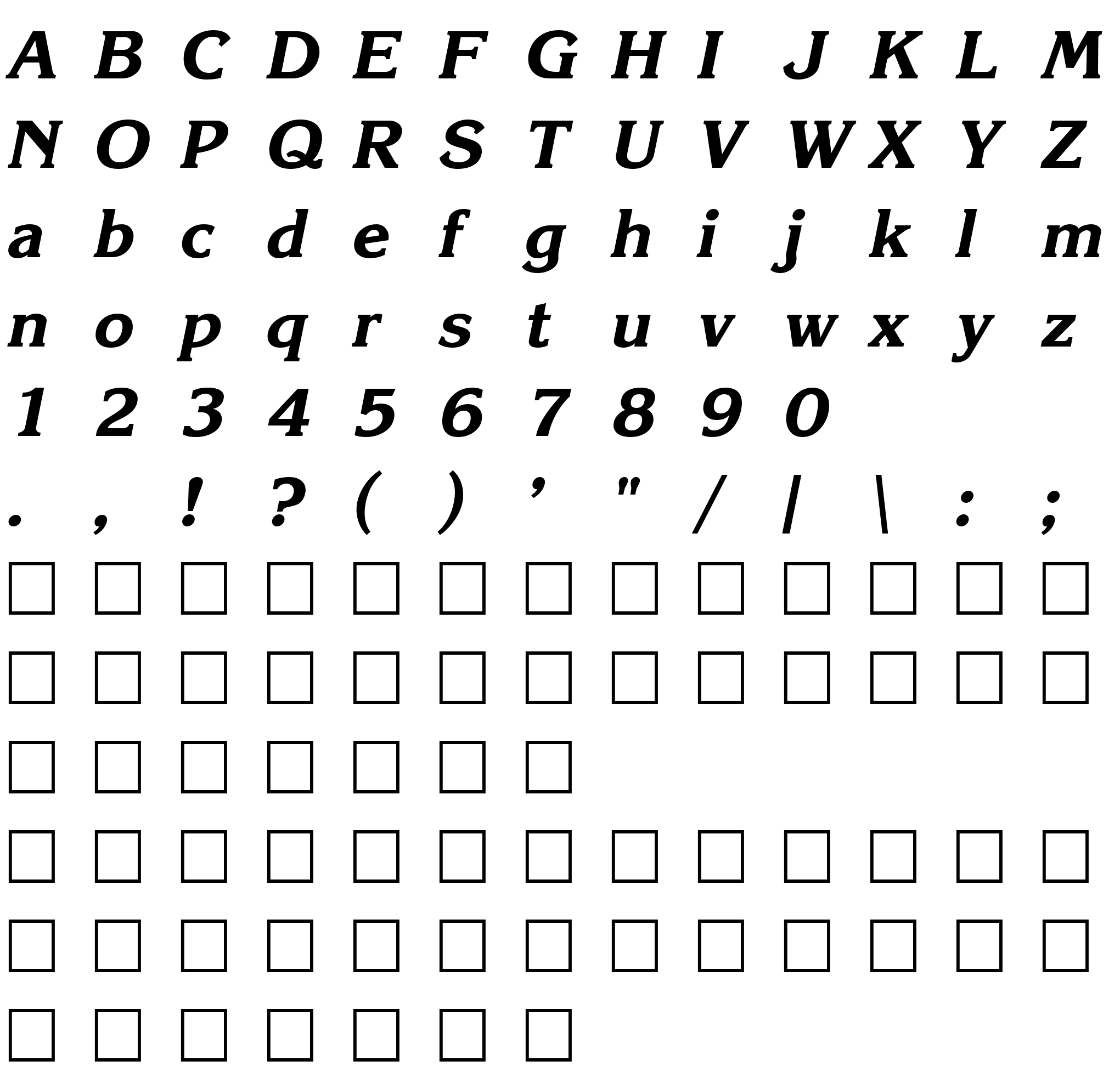 Шрифт Karelia Bold Italic