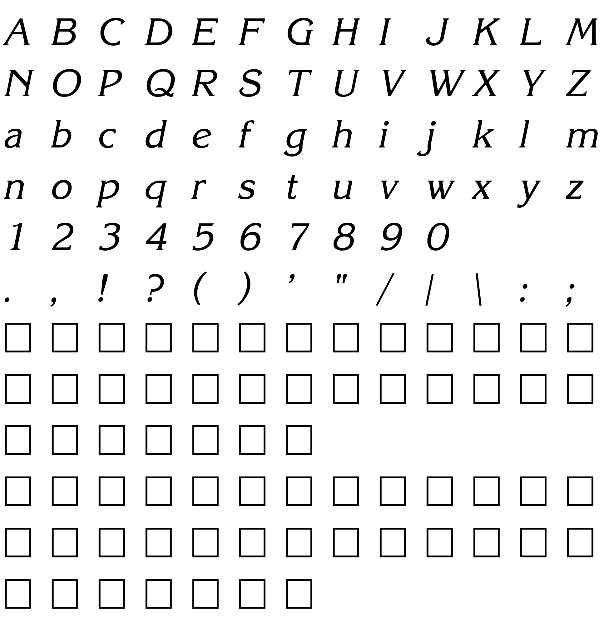 Шрифт Karelia Italic
