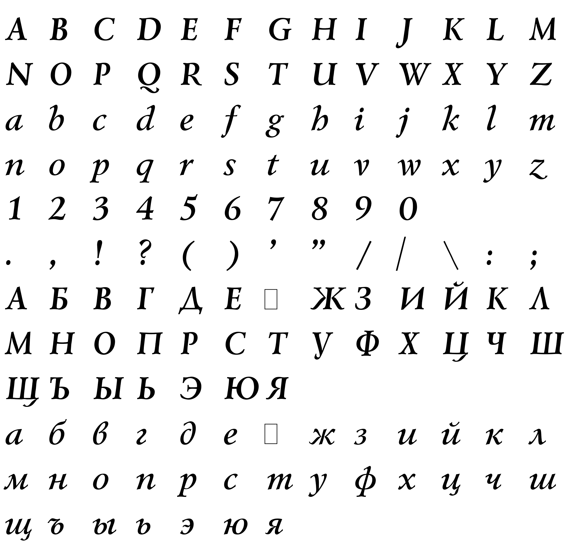 Шрифт Lazursky Bold Italic:001.001