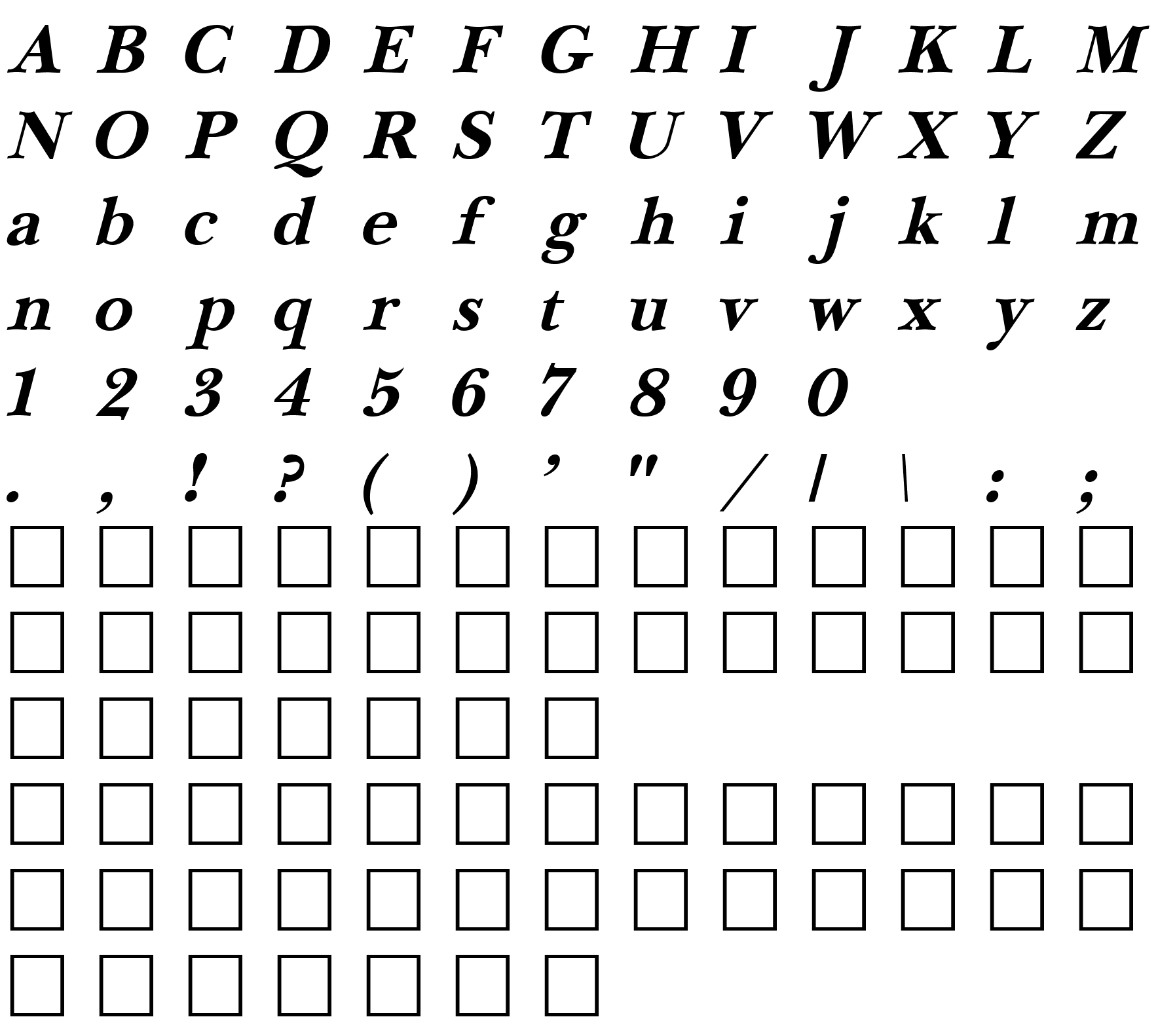 Шрифт NewBaskerville Cyrillic Bold Italic