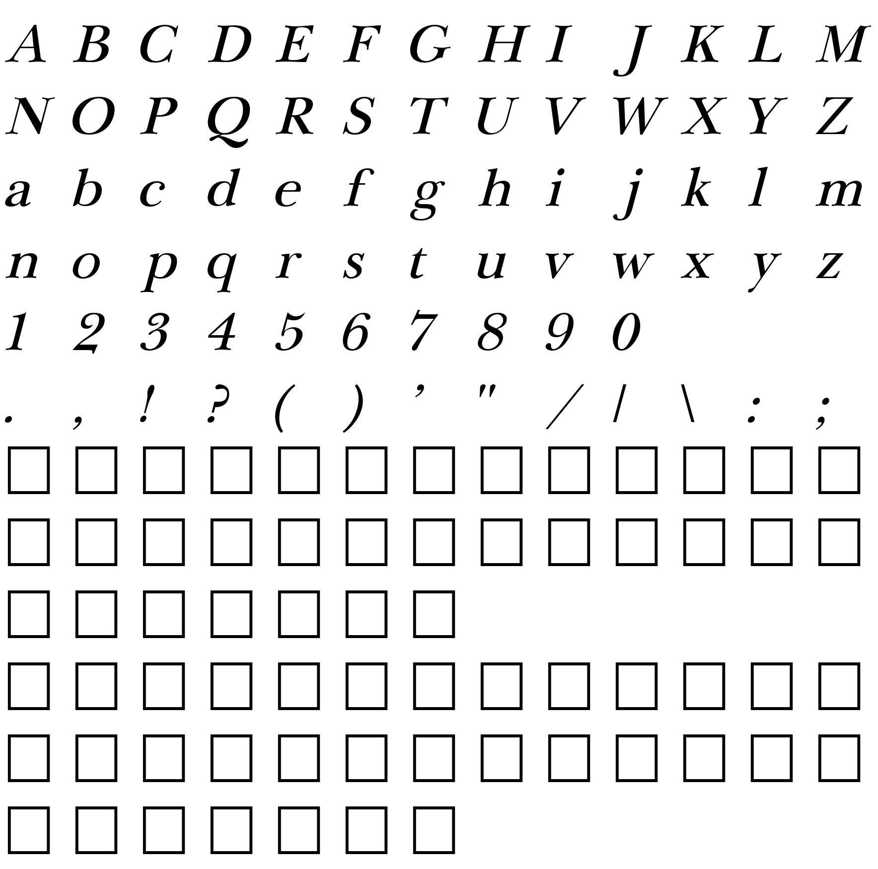 Шрифт NewBaskerville Cyrillic Italic