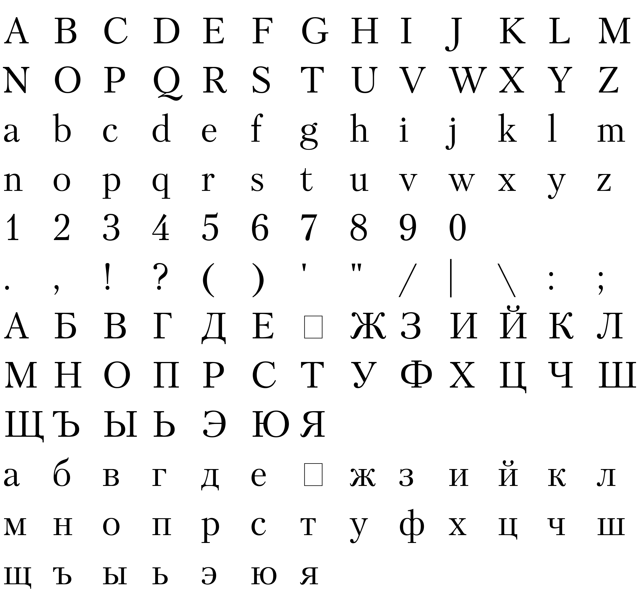 Шрифт Petersburg Cyrillic