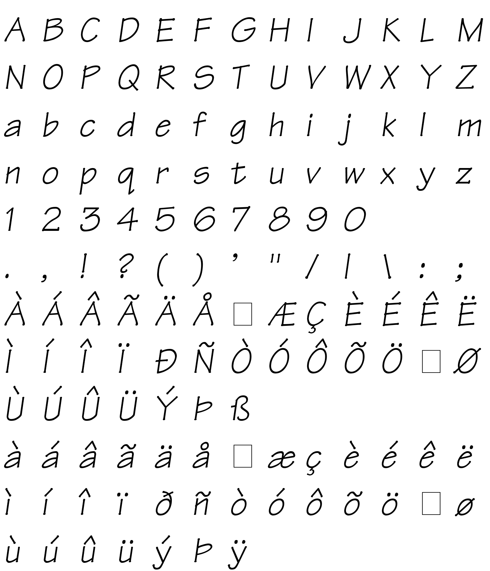 Шрифт Technical Italic