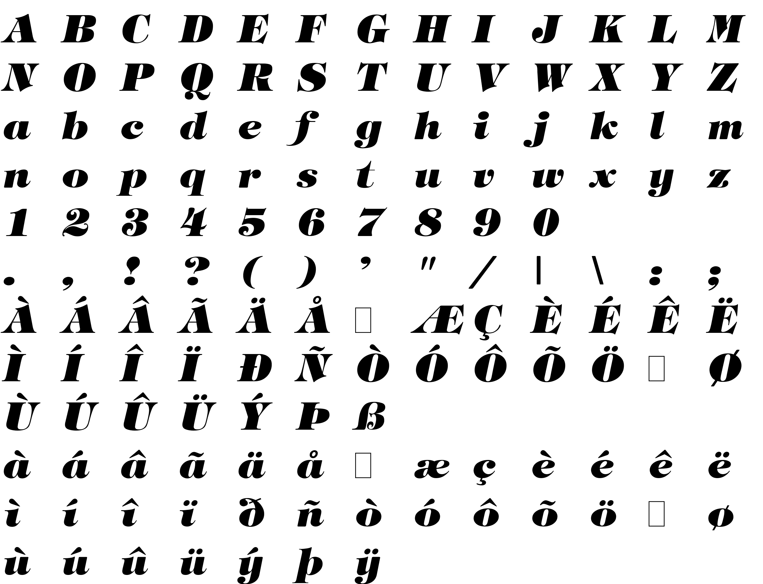 Шрифт TimpaniHeavy Italic