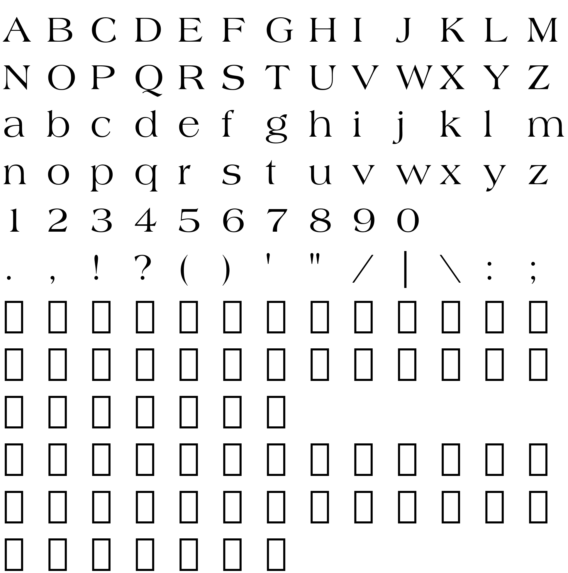 Шрифт Americana BT Roman