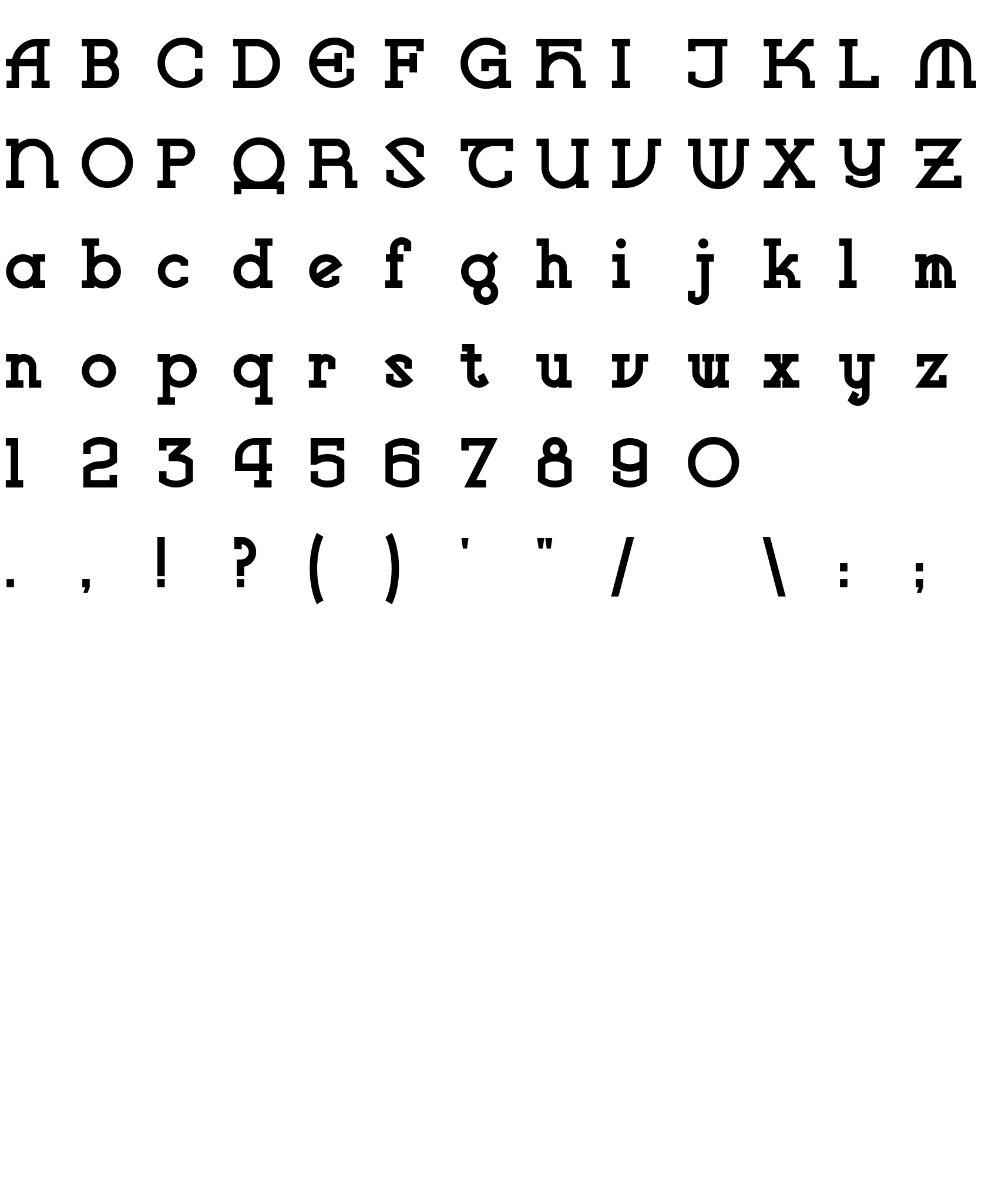 Шрифт VlaanderenSquare