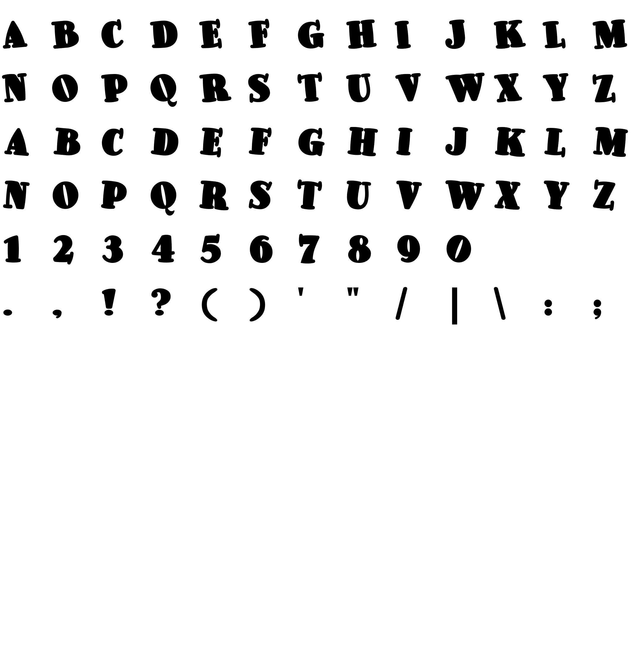 Шрифт PleasinglyPlump