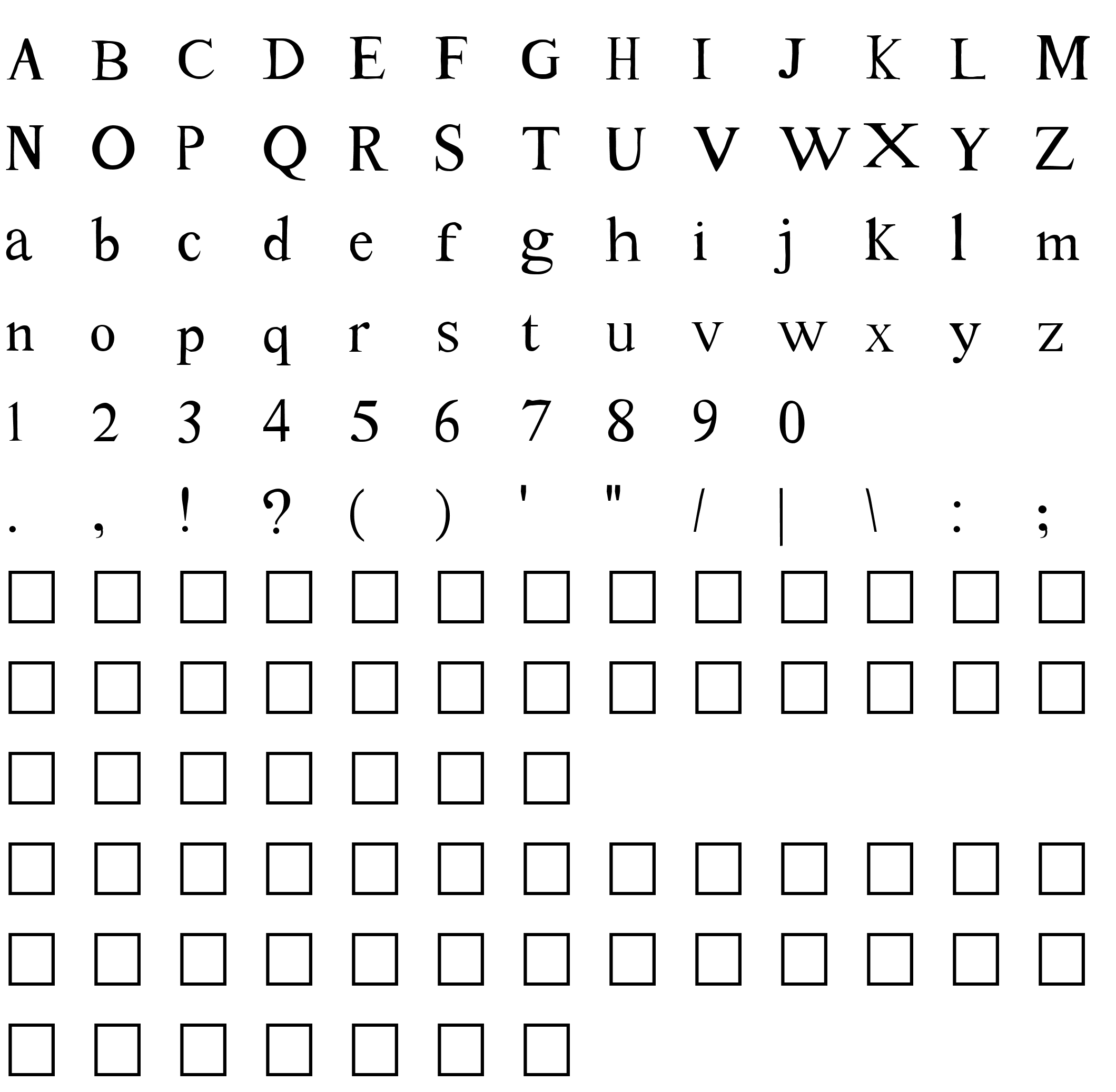 Шрифт Tom's New Roman