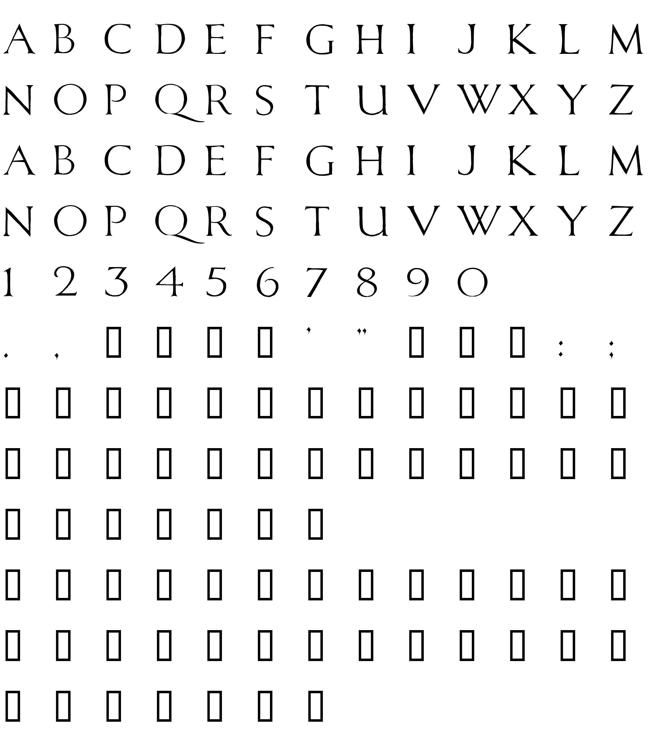 Шрифт CaligulaDodgy