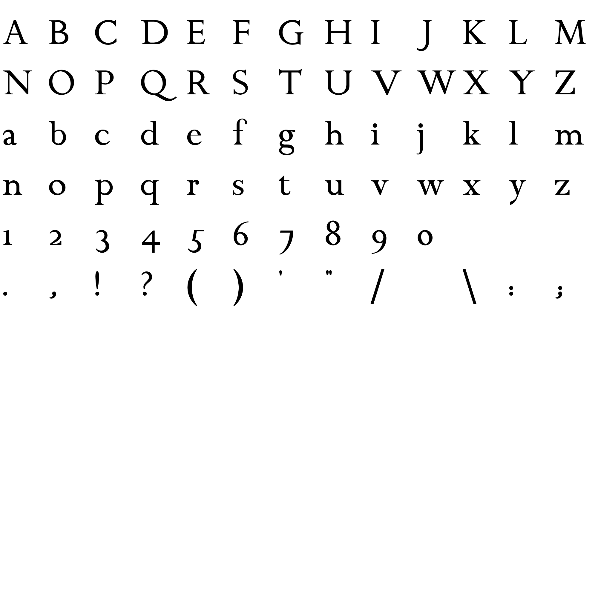 Шрифт ChanticleerRoman