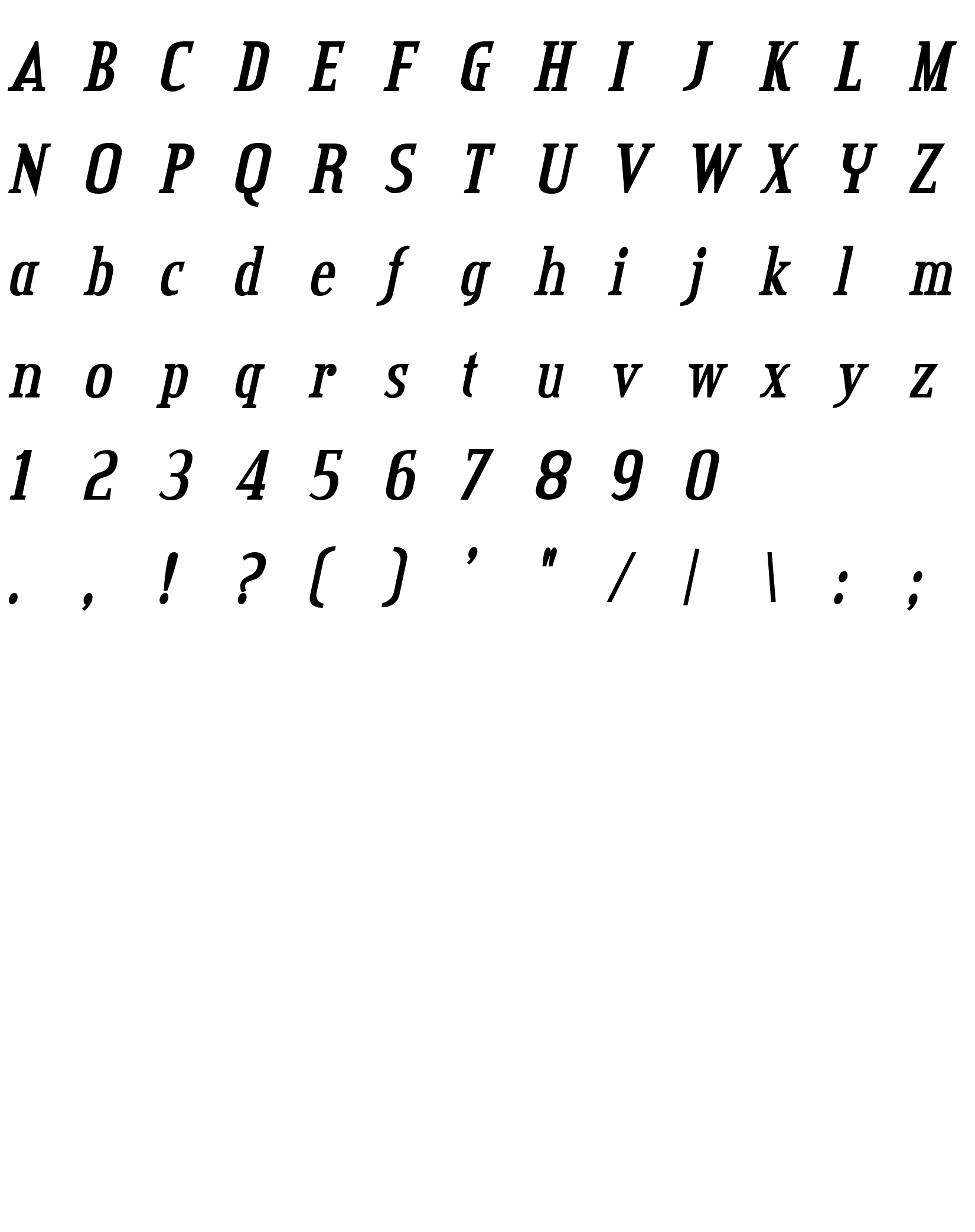 Шрифт Credit Valley Bold Italic