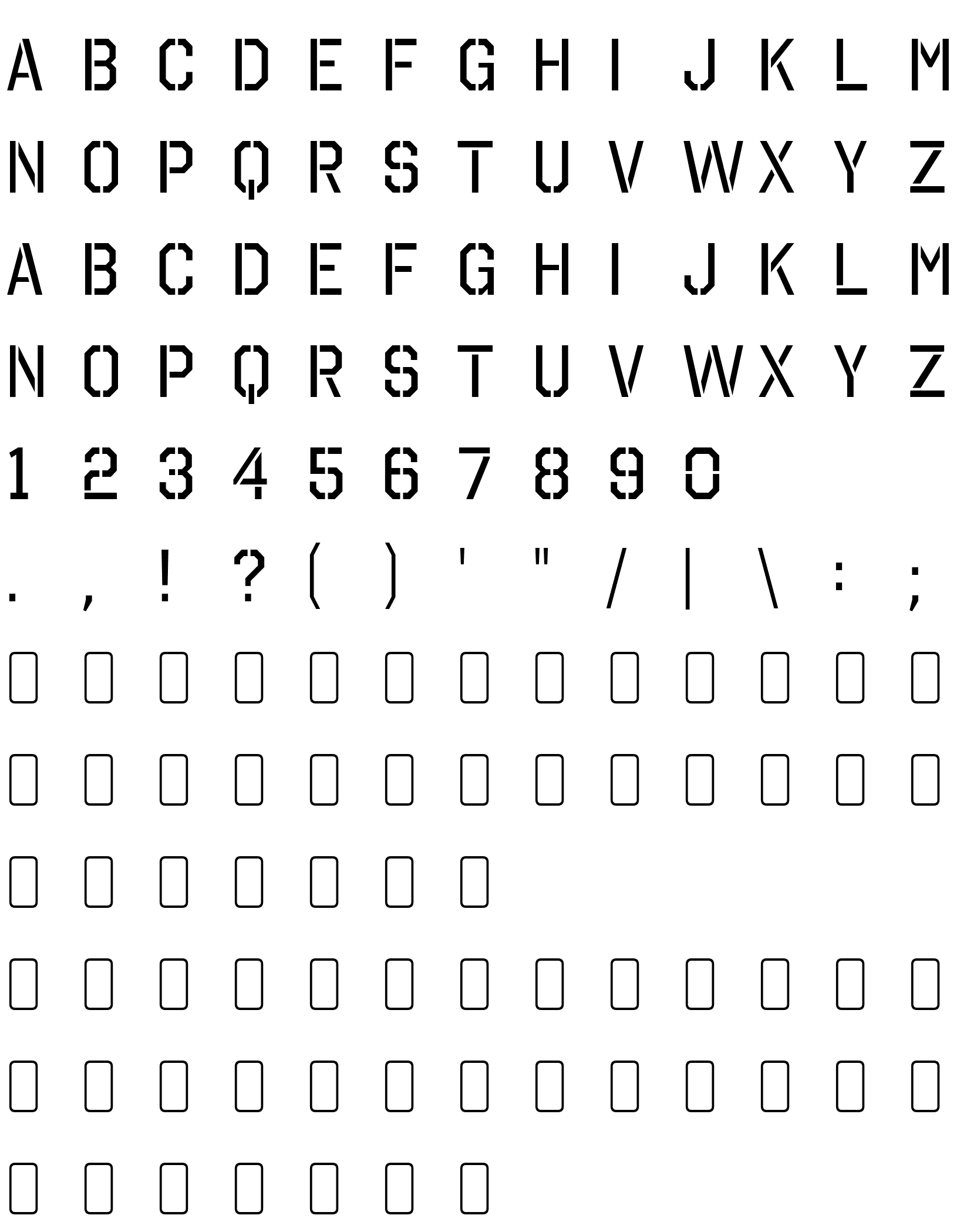 Шрифт Octin Stencil Free