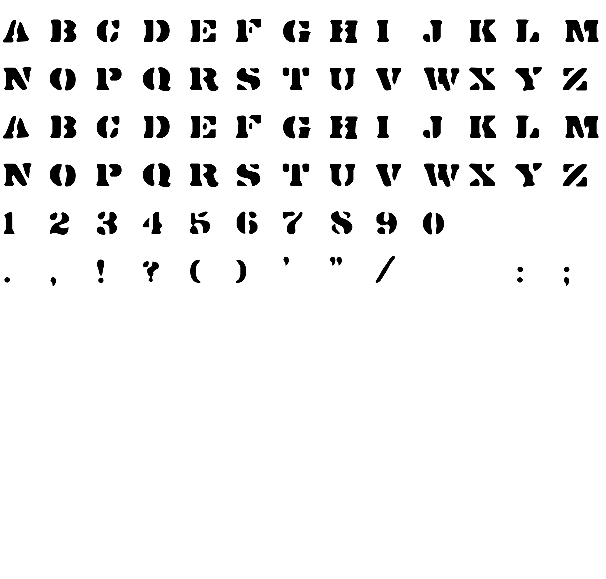 Шрифт DirtyBakersDozen