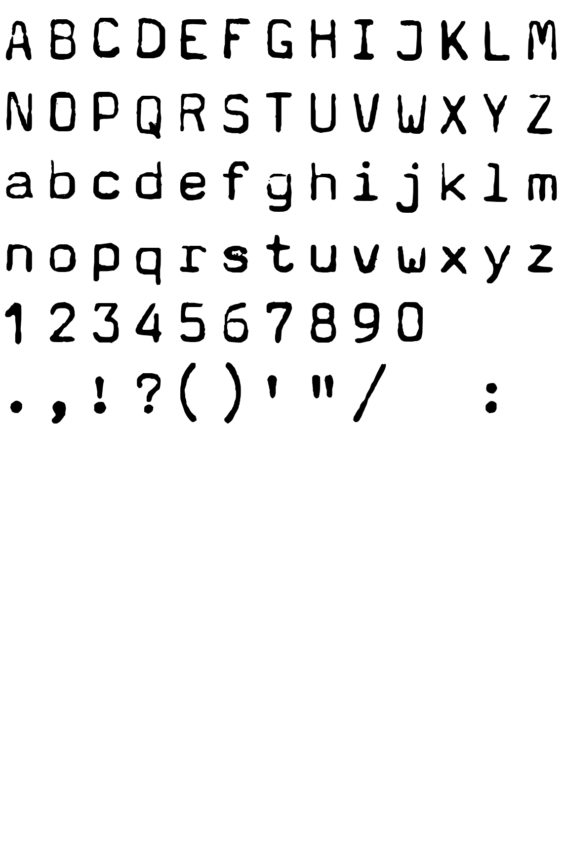Шрифт Typewriter - a602 (dead postman 2004)