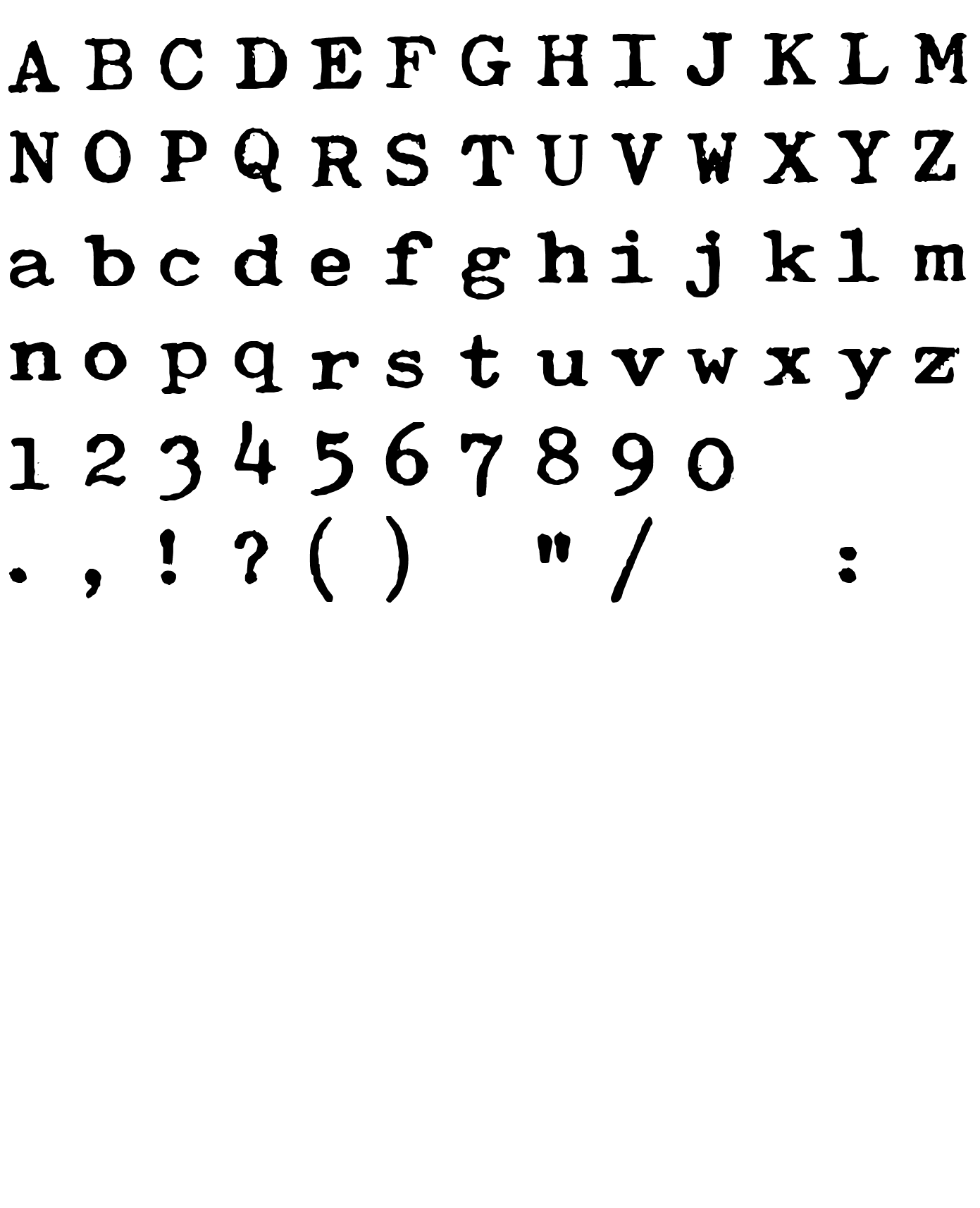 Шрифт Typewriter Royal 200