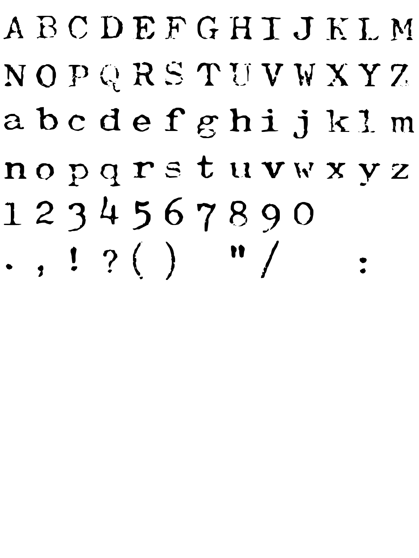 Шрифт Typewriter-Font (Royal 200)