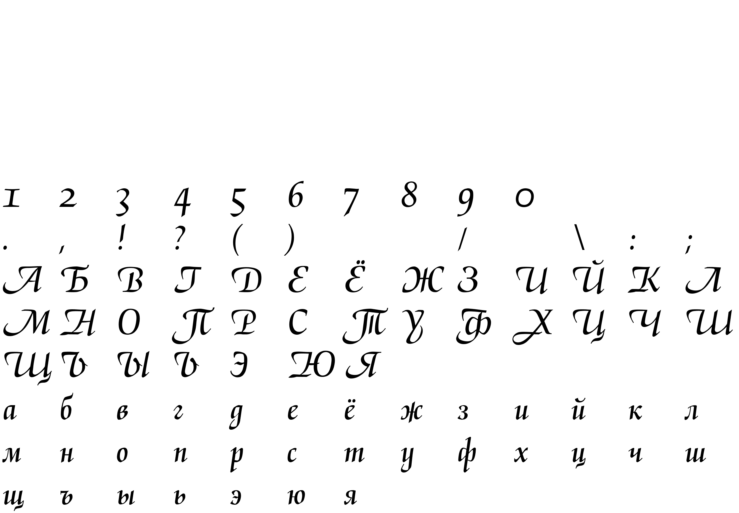 Шрифт Asturia script