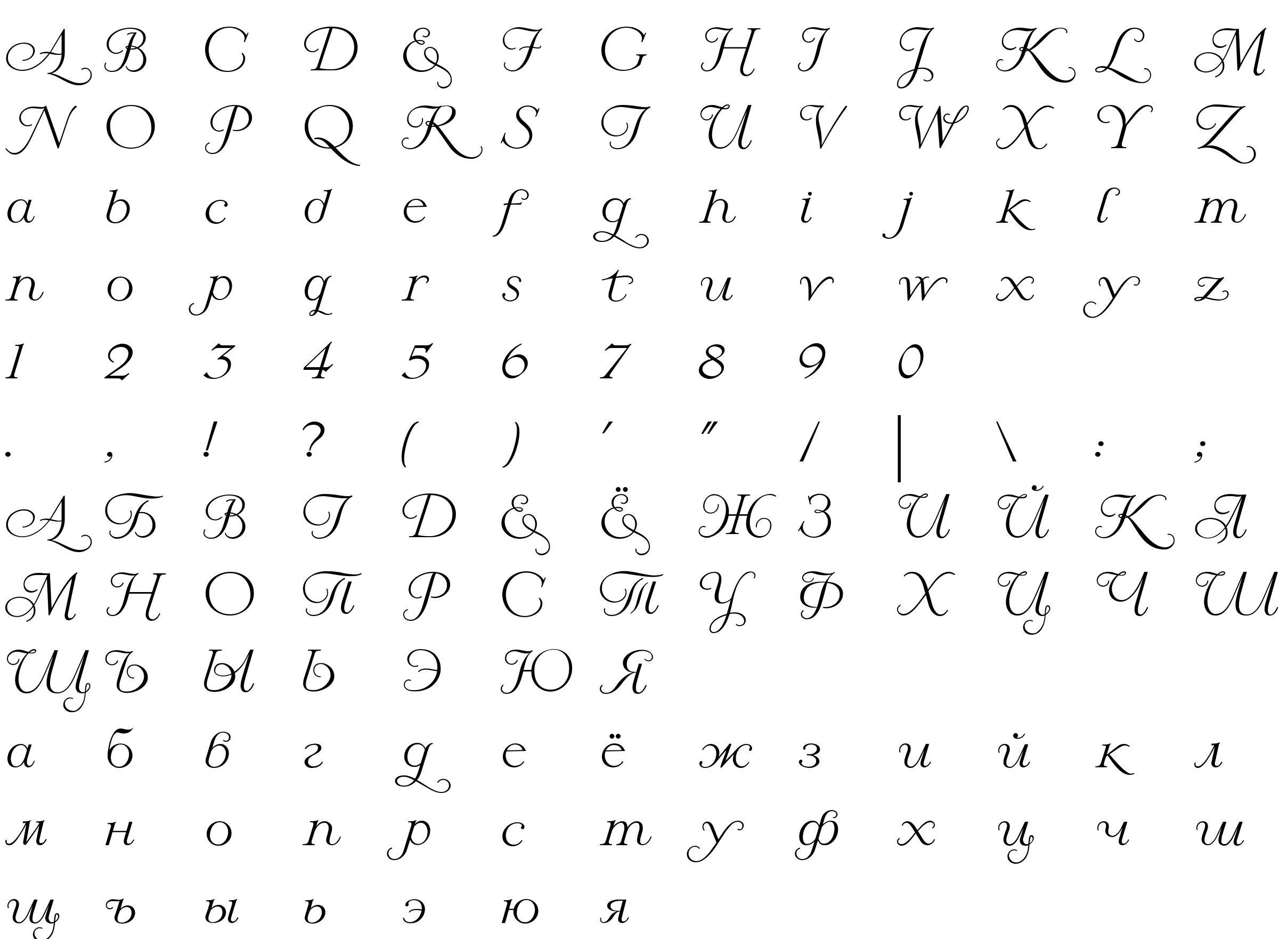 Шрифт Larisa script